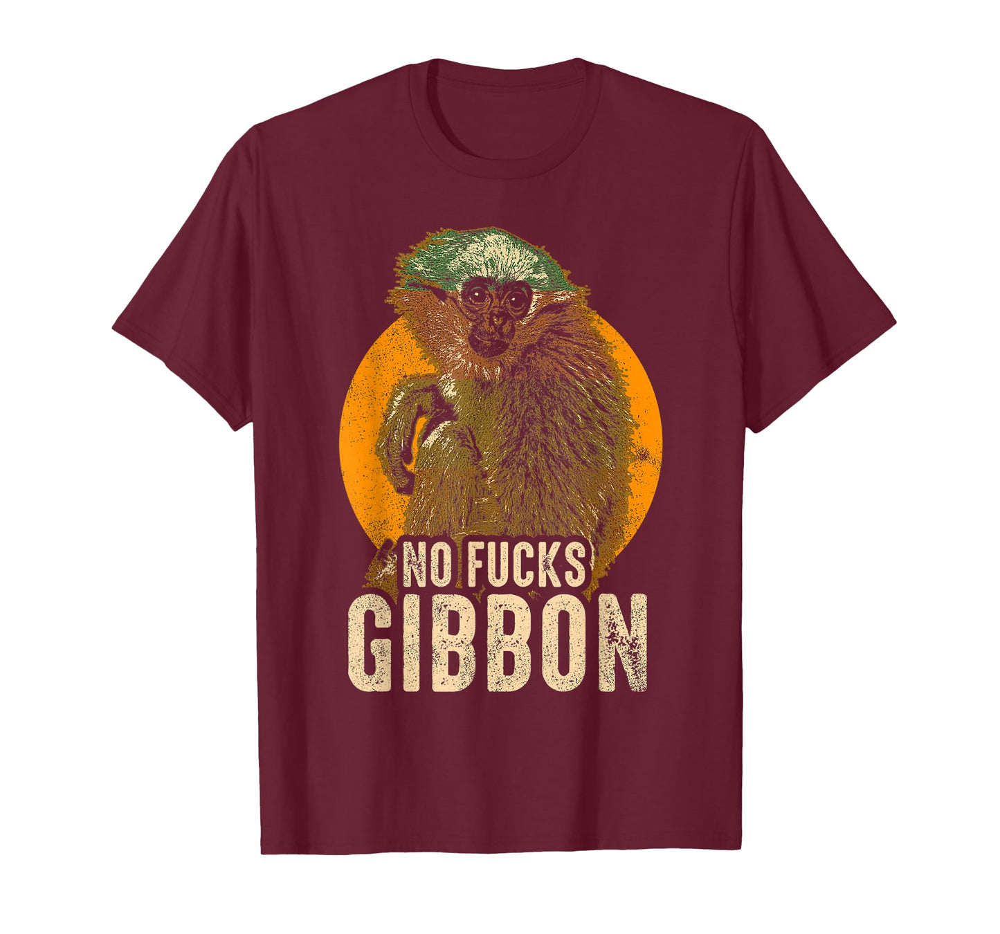 No Fucks Gibbon - Funny Ape Monkey Animal T-Shirt