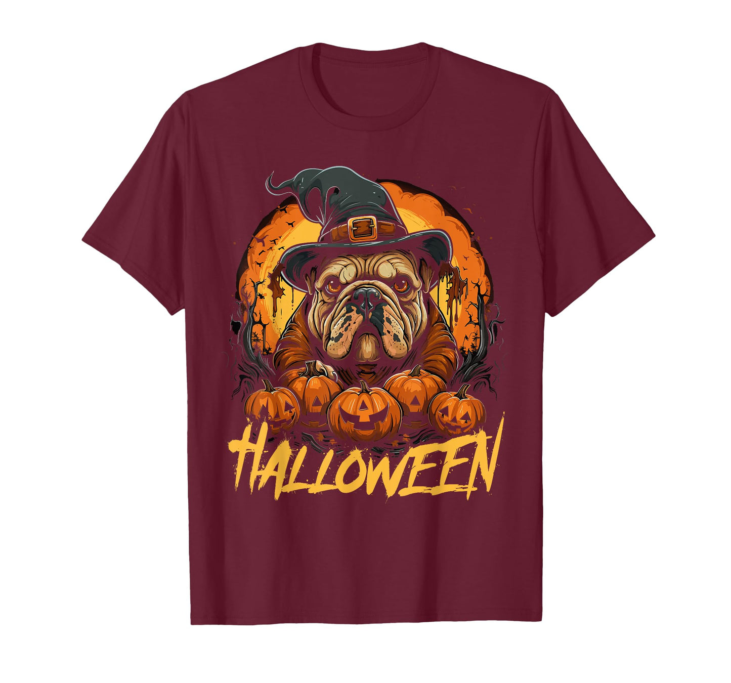 Cute Halloween English Bulldog Lover Mens Womens Childrens T-Shirt