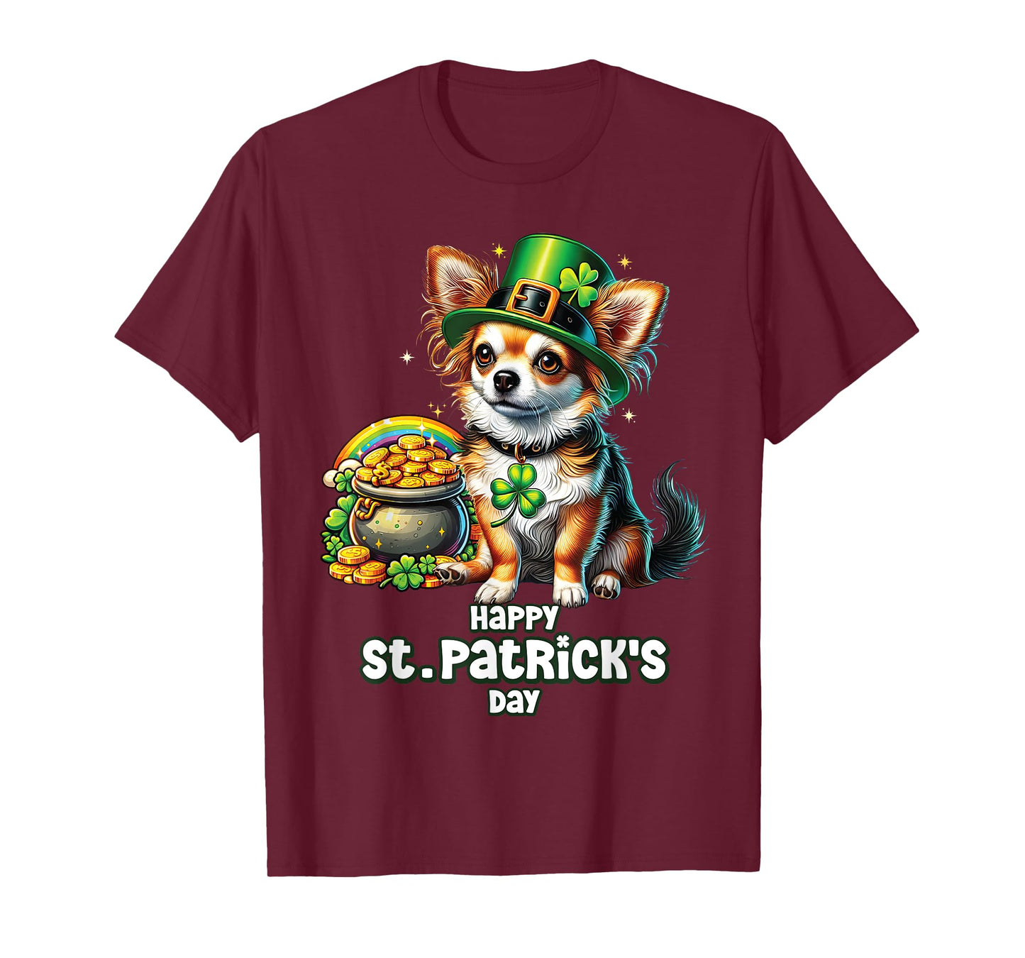 Irish Chihuahua dog Leprechaun Shamrock St. Patrick's Day T-Shirt