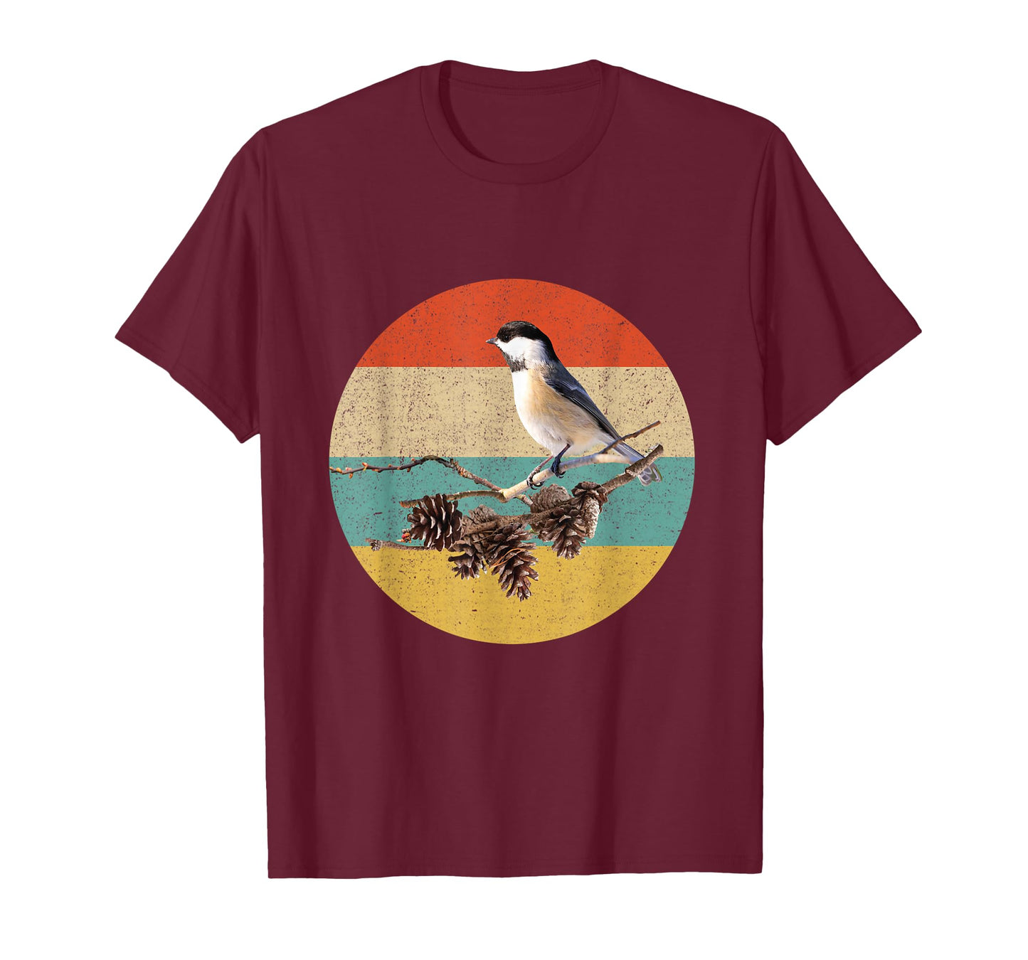 Ornithology Chickadee Bird Lover Retro Chickadee Bird T-Shirt