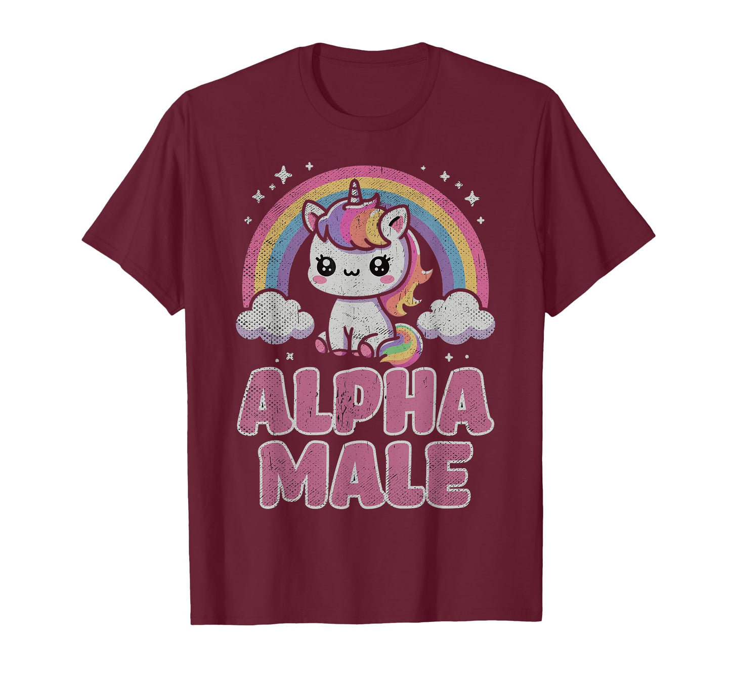 Ironic Cute Alpha Male Unicorn Funny Sarcastic Humor Men T-Shirt