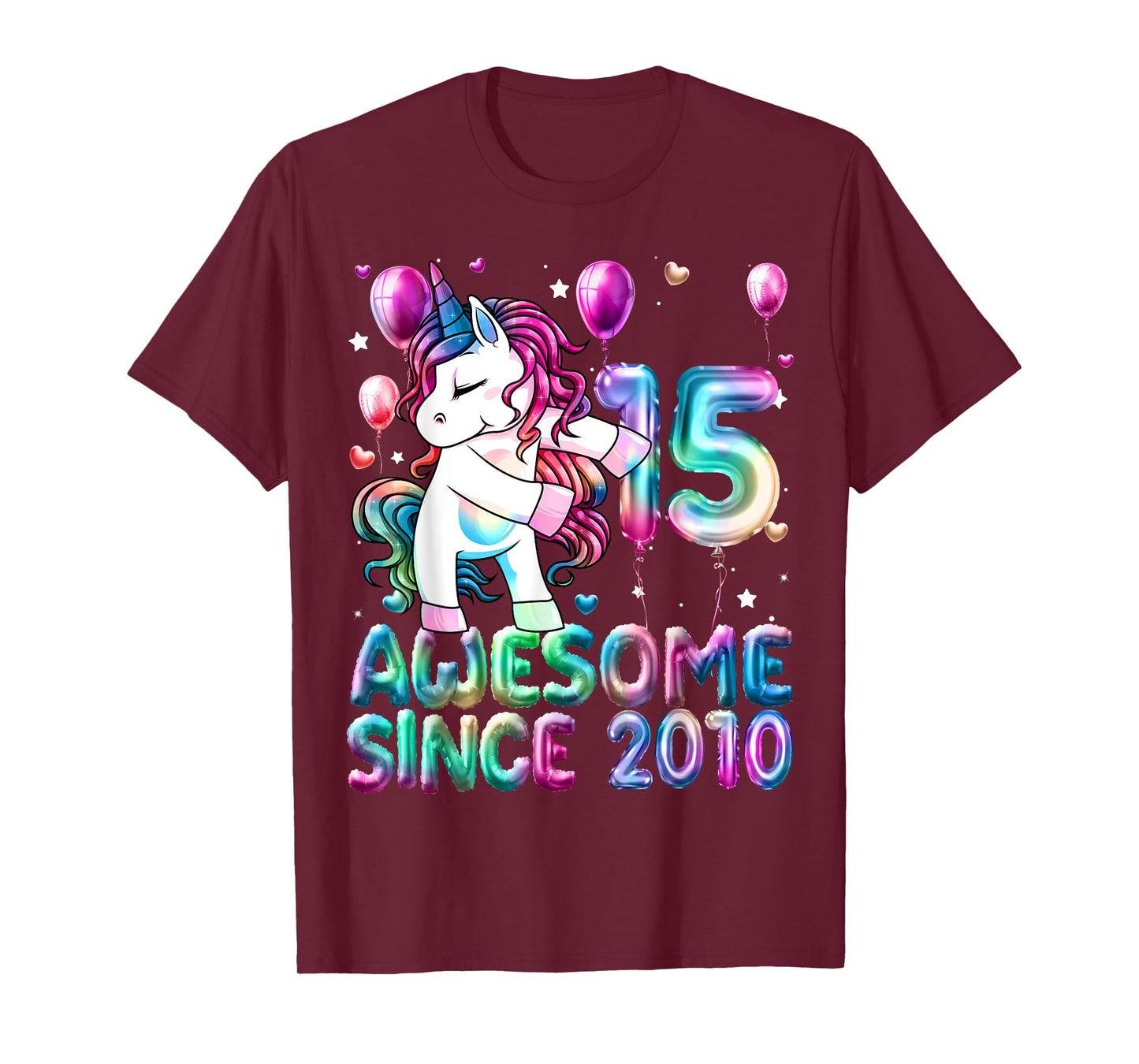 Flossing Unicorn 15 Year Old 15th Birthday Girl Unicorn T-Shirt