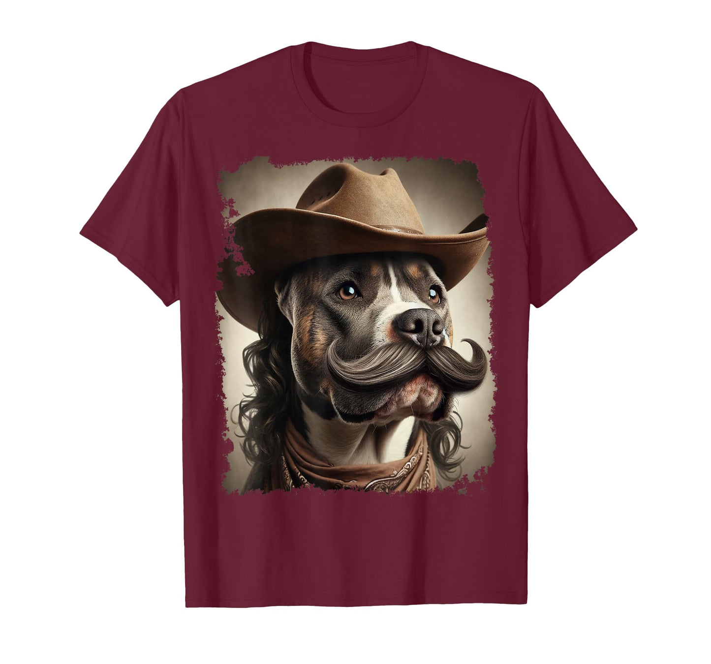 Cowboy Pitbull Funny Dog Meme T-Shirt