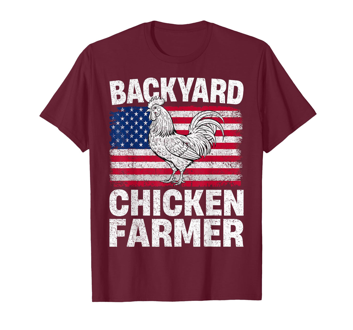 Backyard Chicken Farmer USA Flag Patriotic 4th of July T-Shirt
