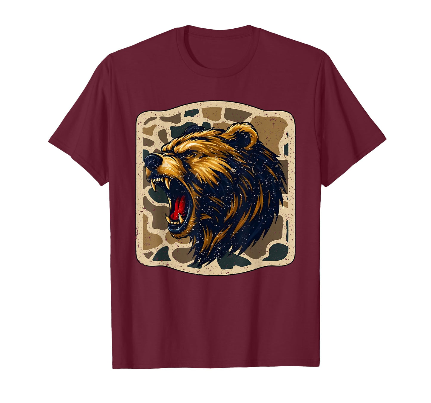 Bears Camo Football Game Day School Mascot Team Spirit T-Shirt