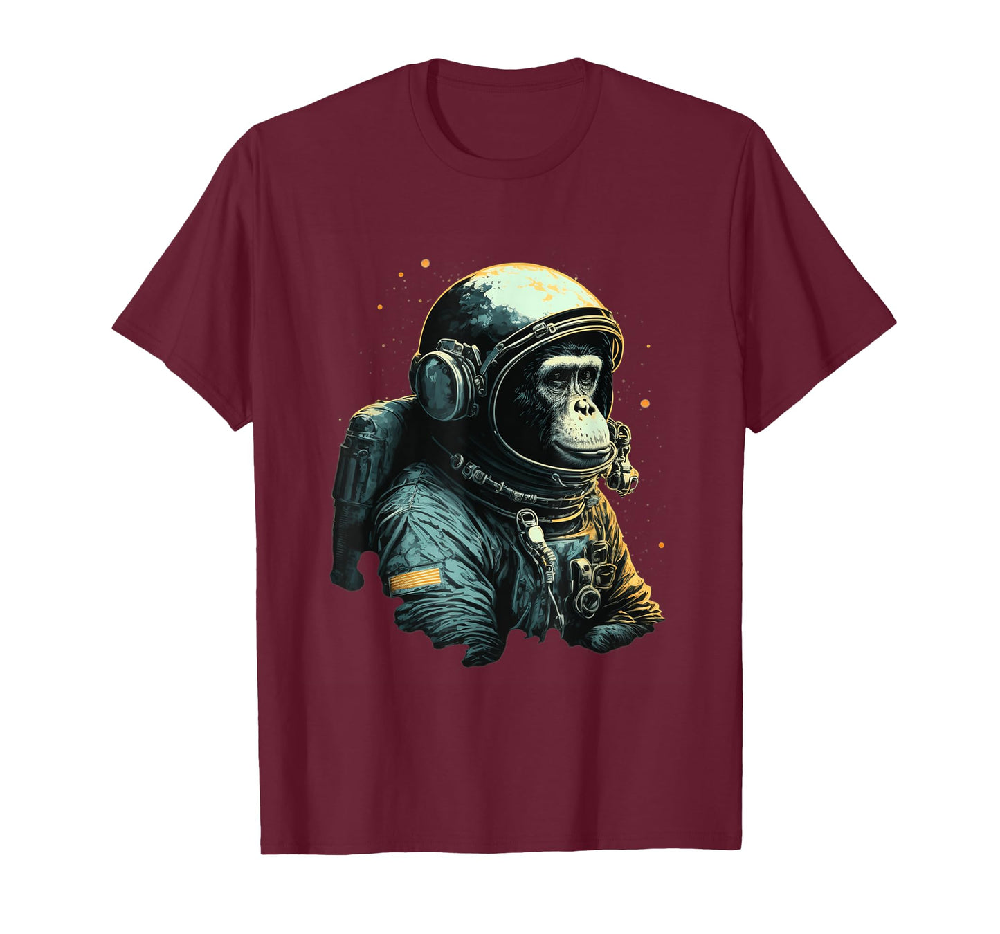 Chimpanzee Space Astronaut Travel Monkey Vintage Design T-Shirt