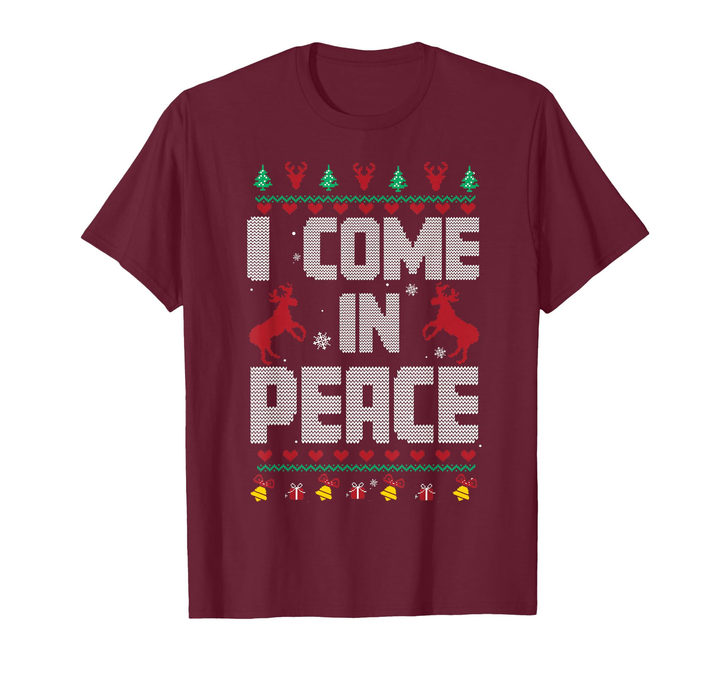 I Come In Peace - I'm Peace Xmas Matching Couples Christmas T-Shirt