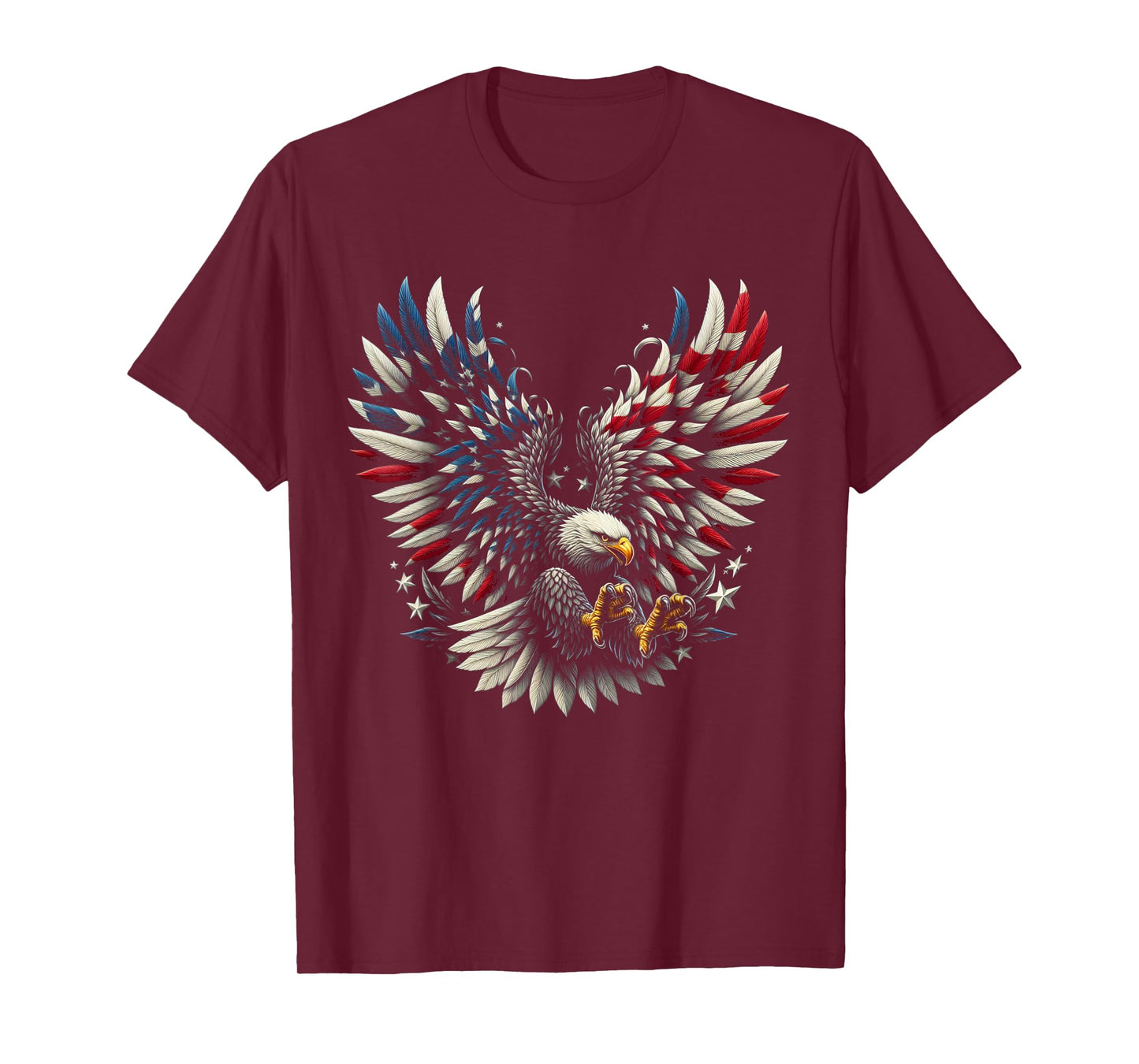 Patriotic American With Eagle And USA Flag Women Kids Men T-Shirt