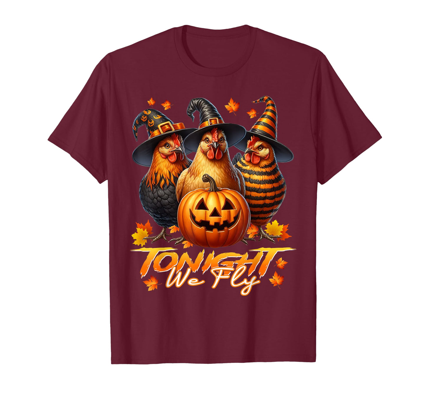 Tonight We Fly Funny Chicken Spooky Season Halloween Costume T-Shirt