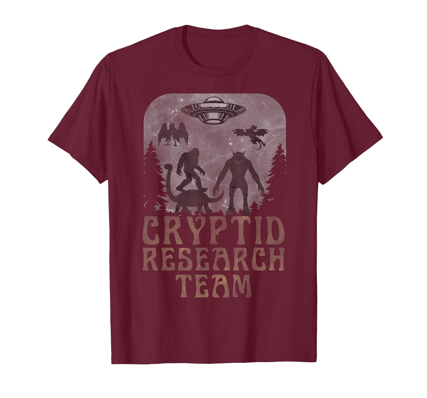 CRYPTID RESEARCH TEAM - Bigfoot Dogman Mothman Alien UFO T-Shirt
