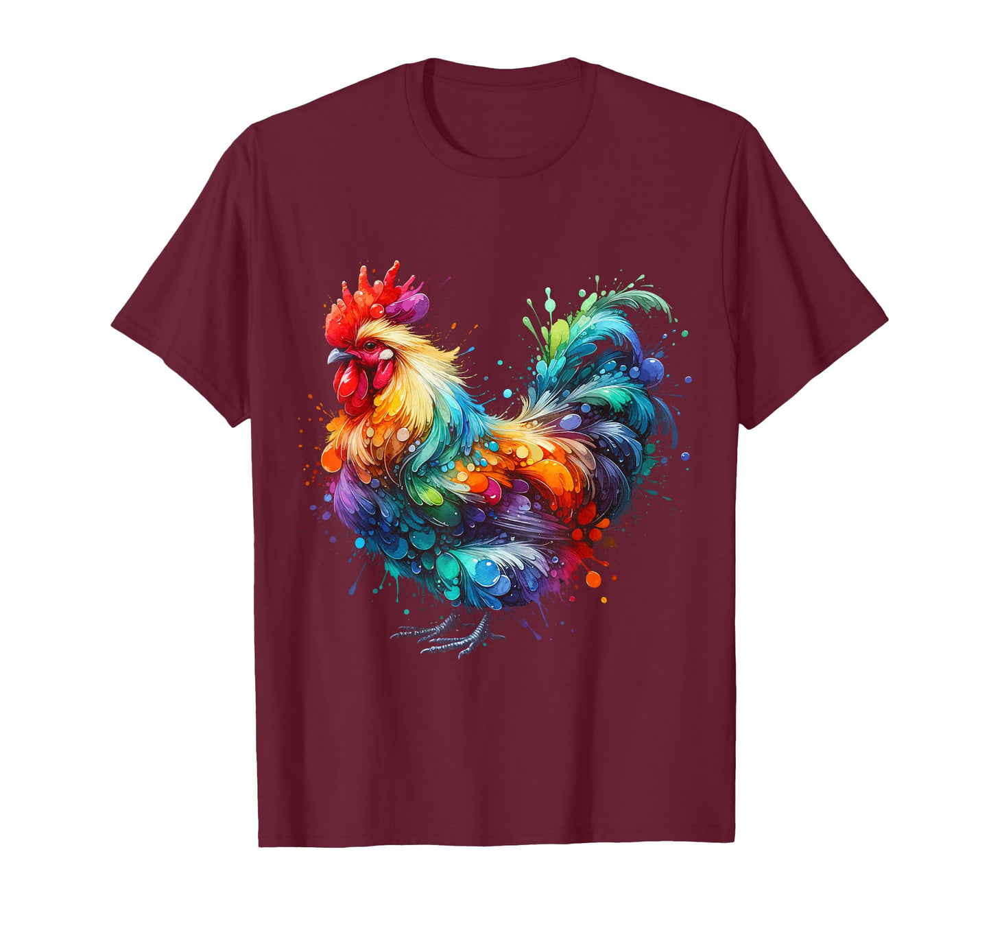 Chicken Art Graphic Women Farm Chicken Lover Funny Colorful T-Shirt