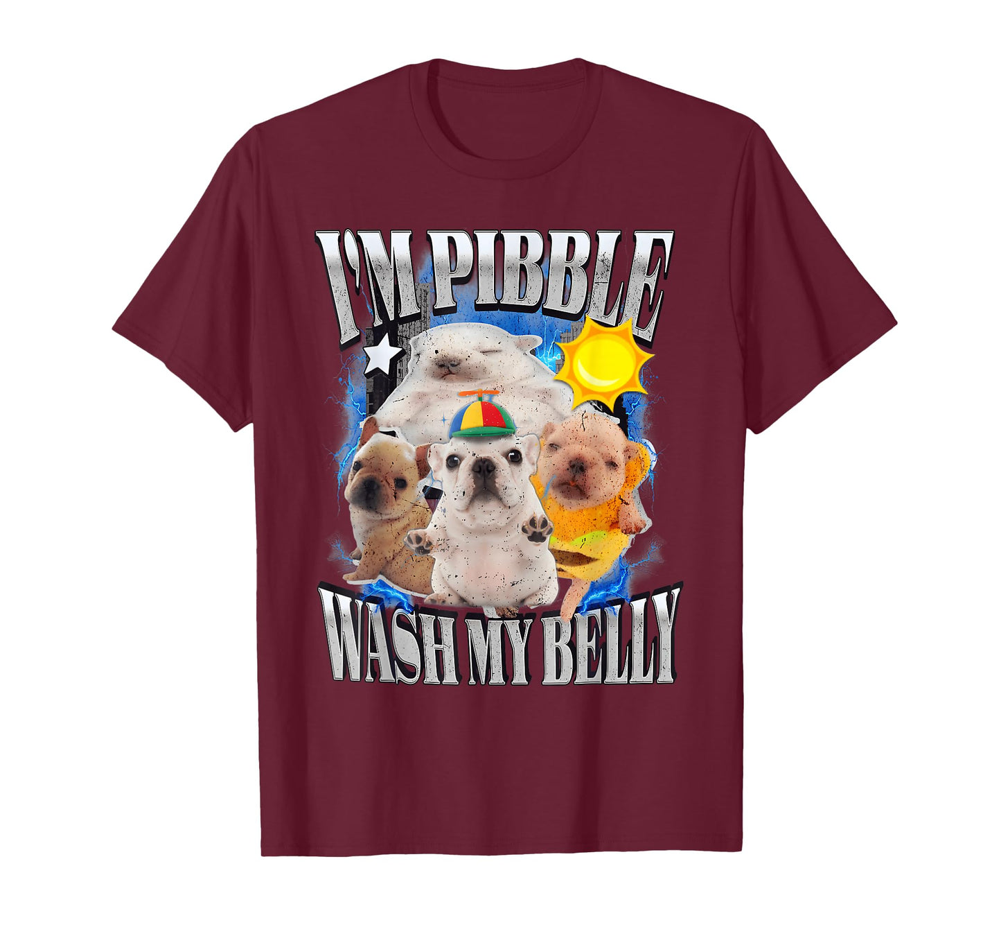 I Am Pibble Wash My Belly Pibble Meme Funny Dog Brainrot T-Shirt
