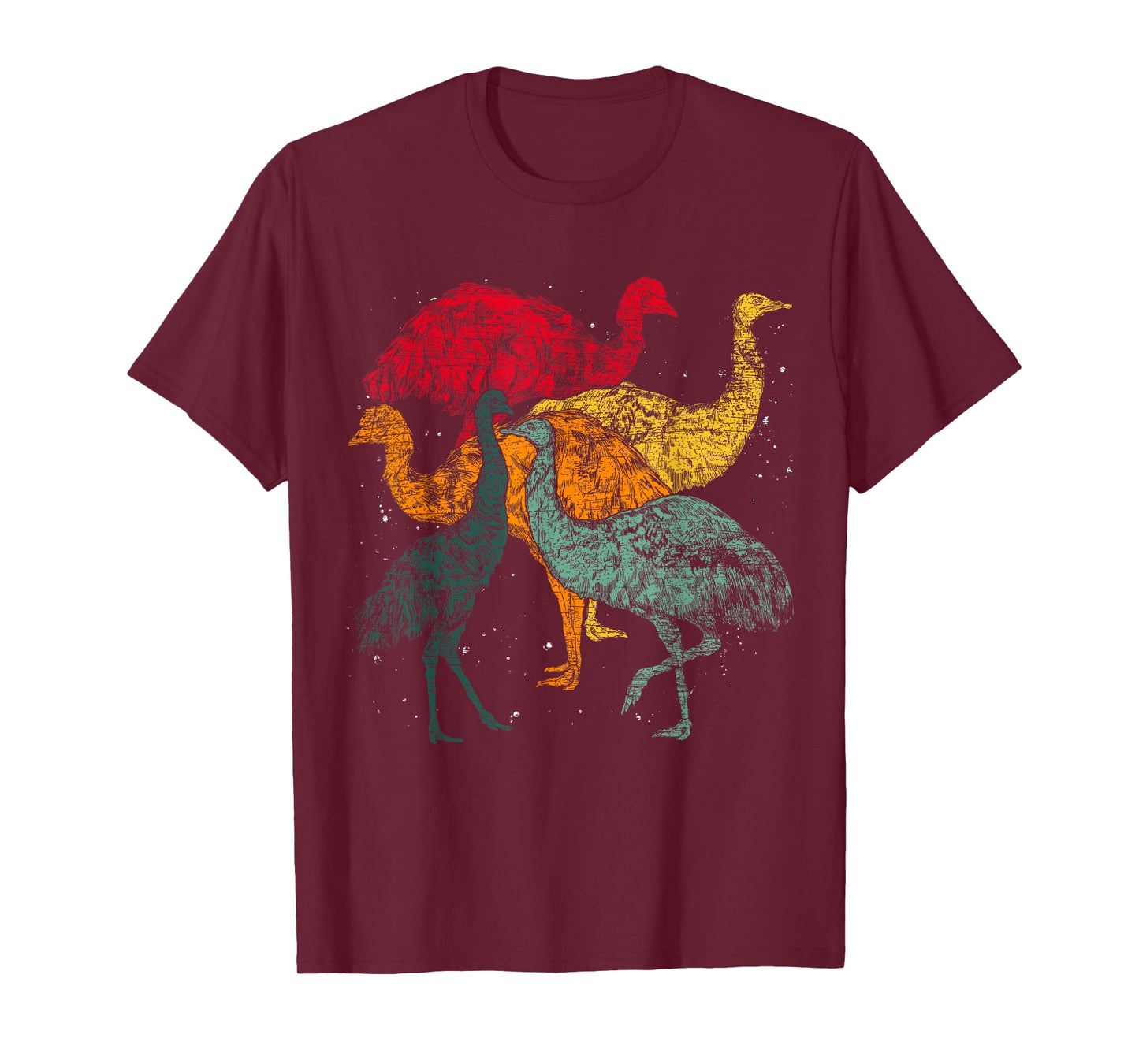 Retro Australian Animal Emu Lover Flightless Bird Emu T-Shirt