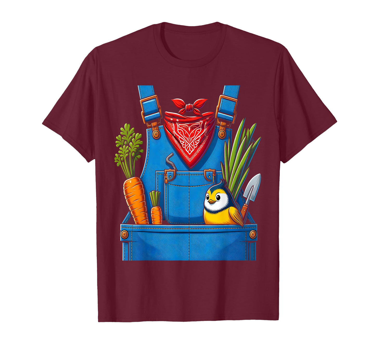 Funny Farmer Costume Halloween Simple Cute Farm Women Men T-Shirt