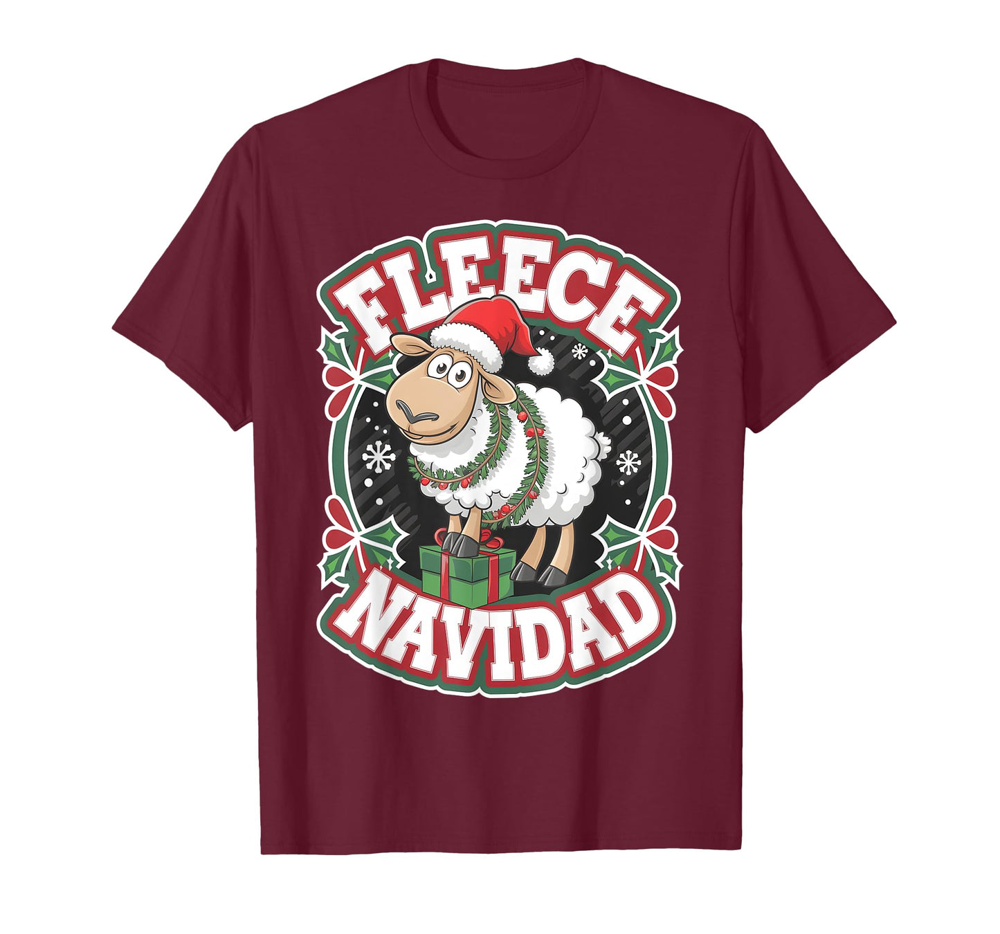 Funny Sheep Winter Christmas Fleece Navidad T-Shirt
