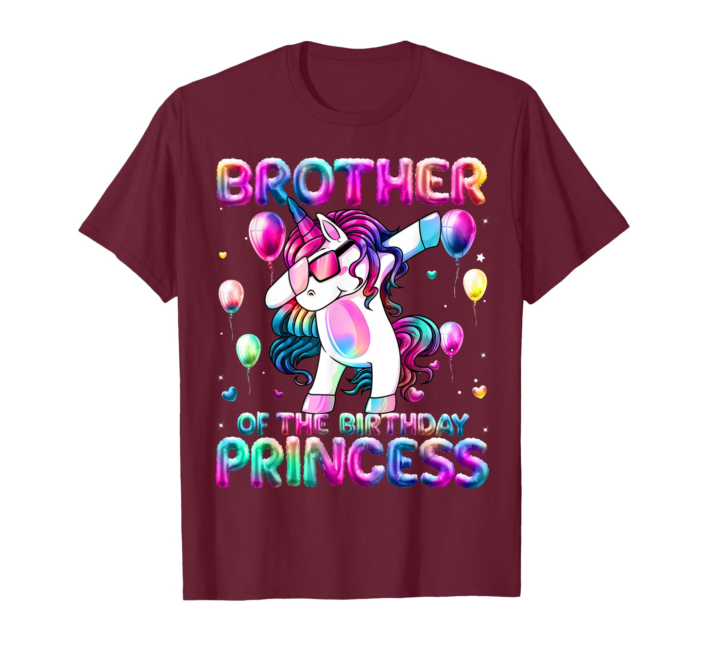 Brother of the Birthday Princess Girl Dabbing Unicorn Bro T-Shirt
