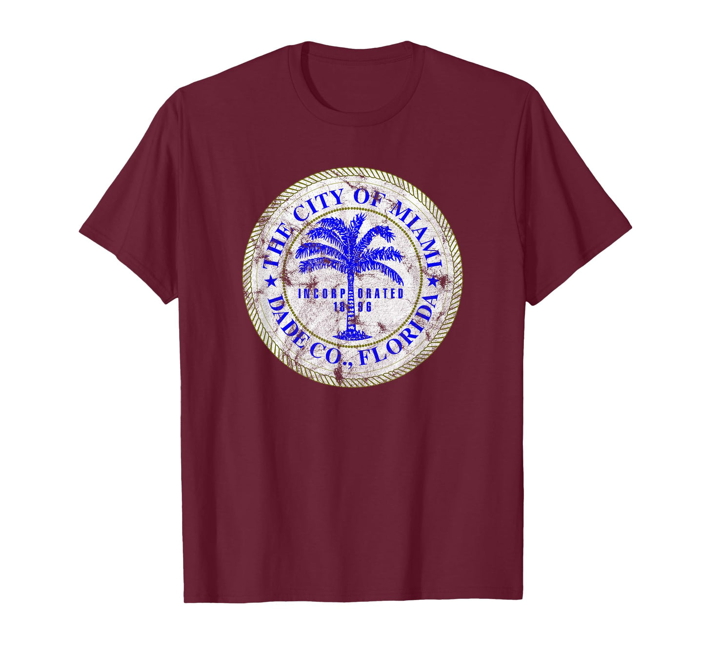 Miami Florida City Seal State Home Pride Dade County T-Shirt T-Shirt