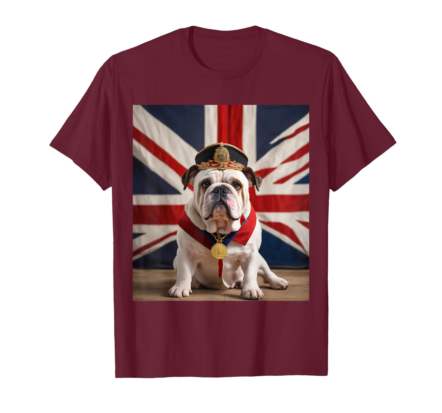 British Bulldog Patriotic Union Jack T-Shirt for Women Men
