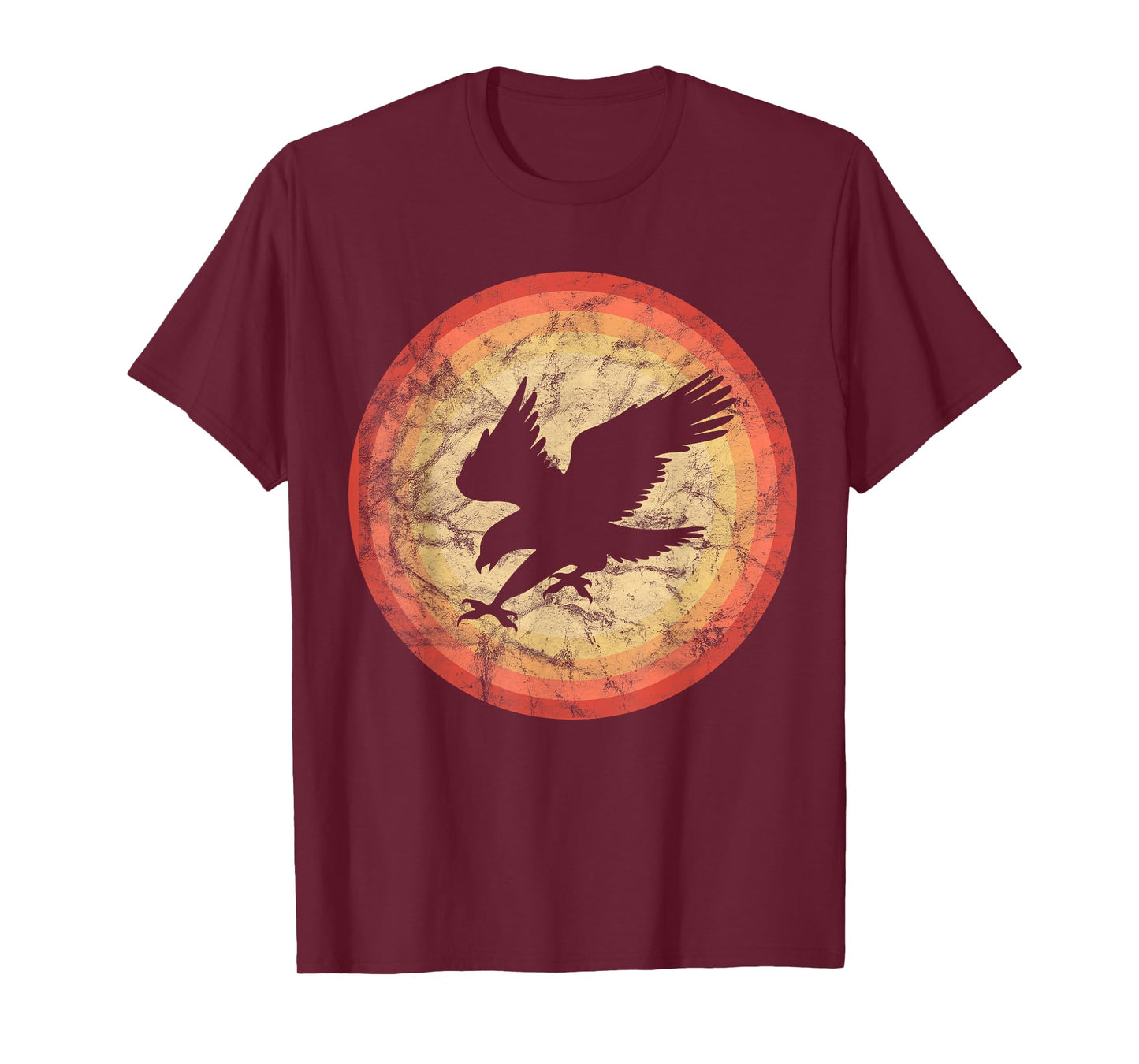 vintage retro hawk bird sunset T-Shirt