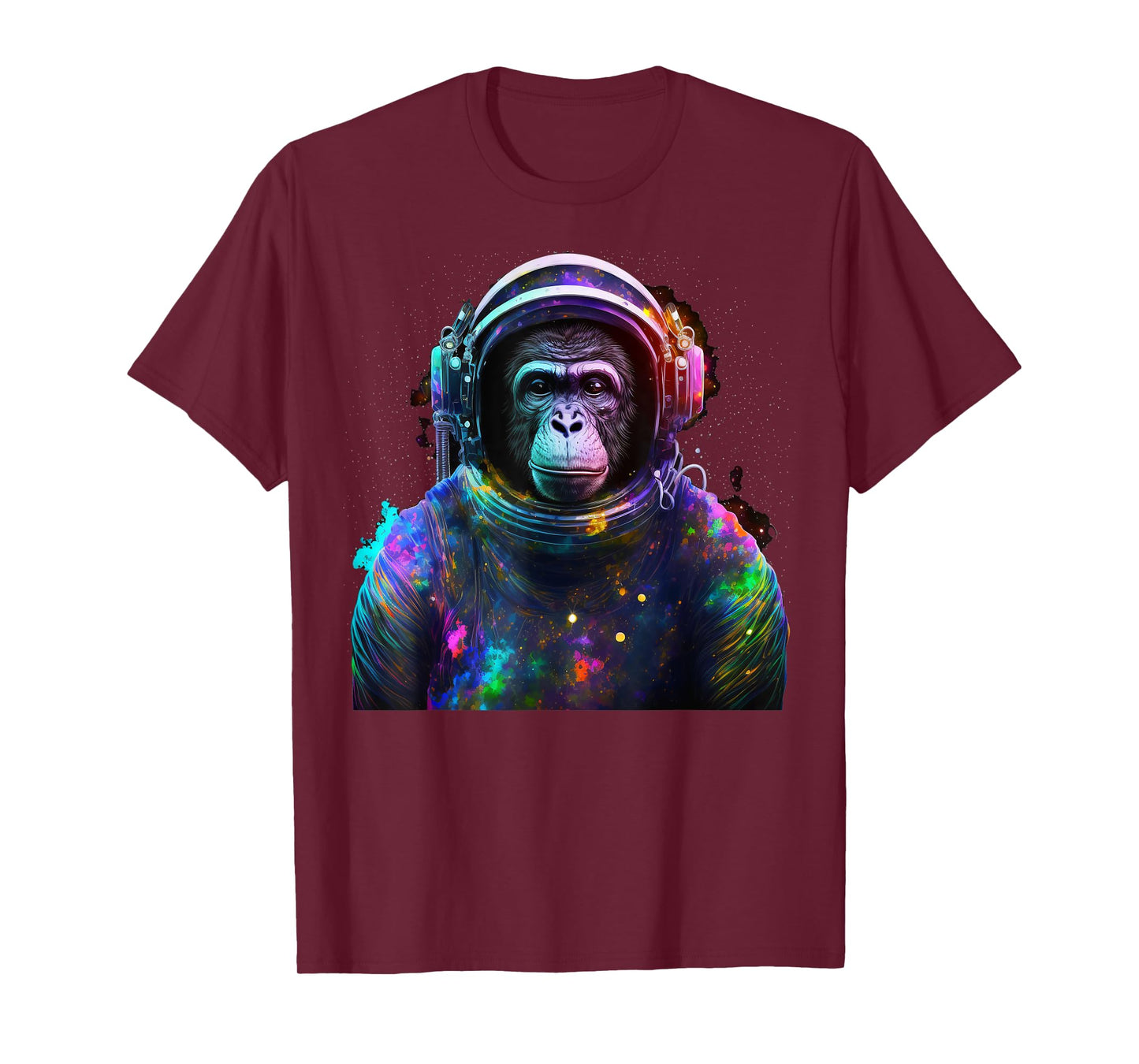 Monkey Astronaut With Space Suit Helmet and Headphones T-Shirt
