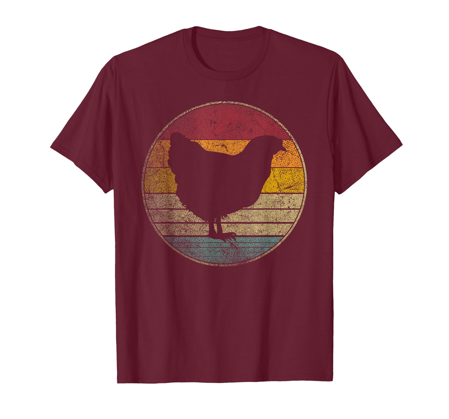 Chicken Hen Bird Farm Vintage Distressed Retro 70s 80s Gift T-Shirt