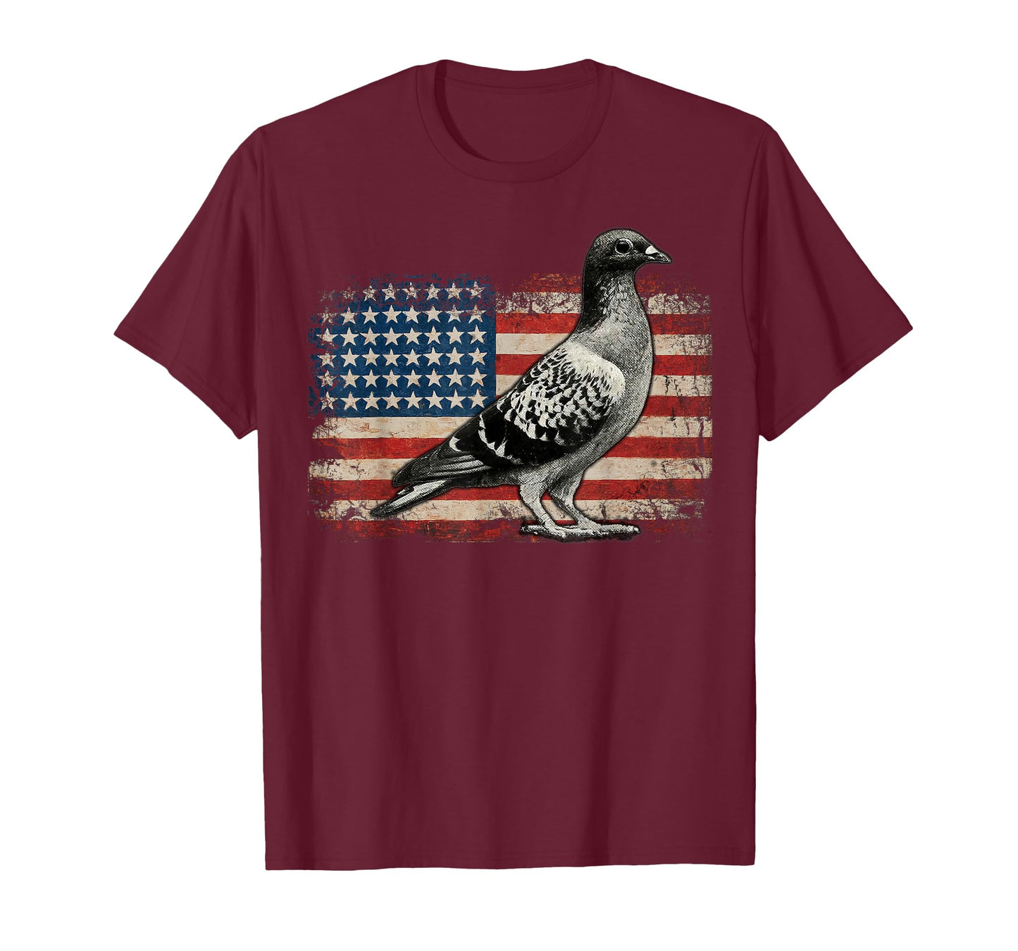 Pigeon Bird 4th of July USA Patriotic pigeon USA flag T-Shirt