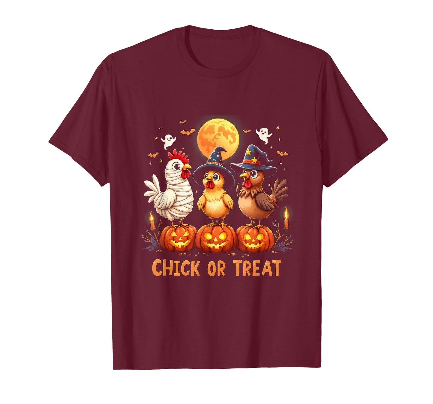 Halloween Chicken Chick Or Treat Funny Halloween Costume T-Shirt