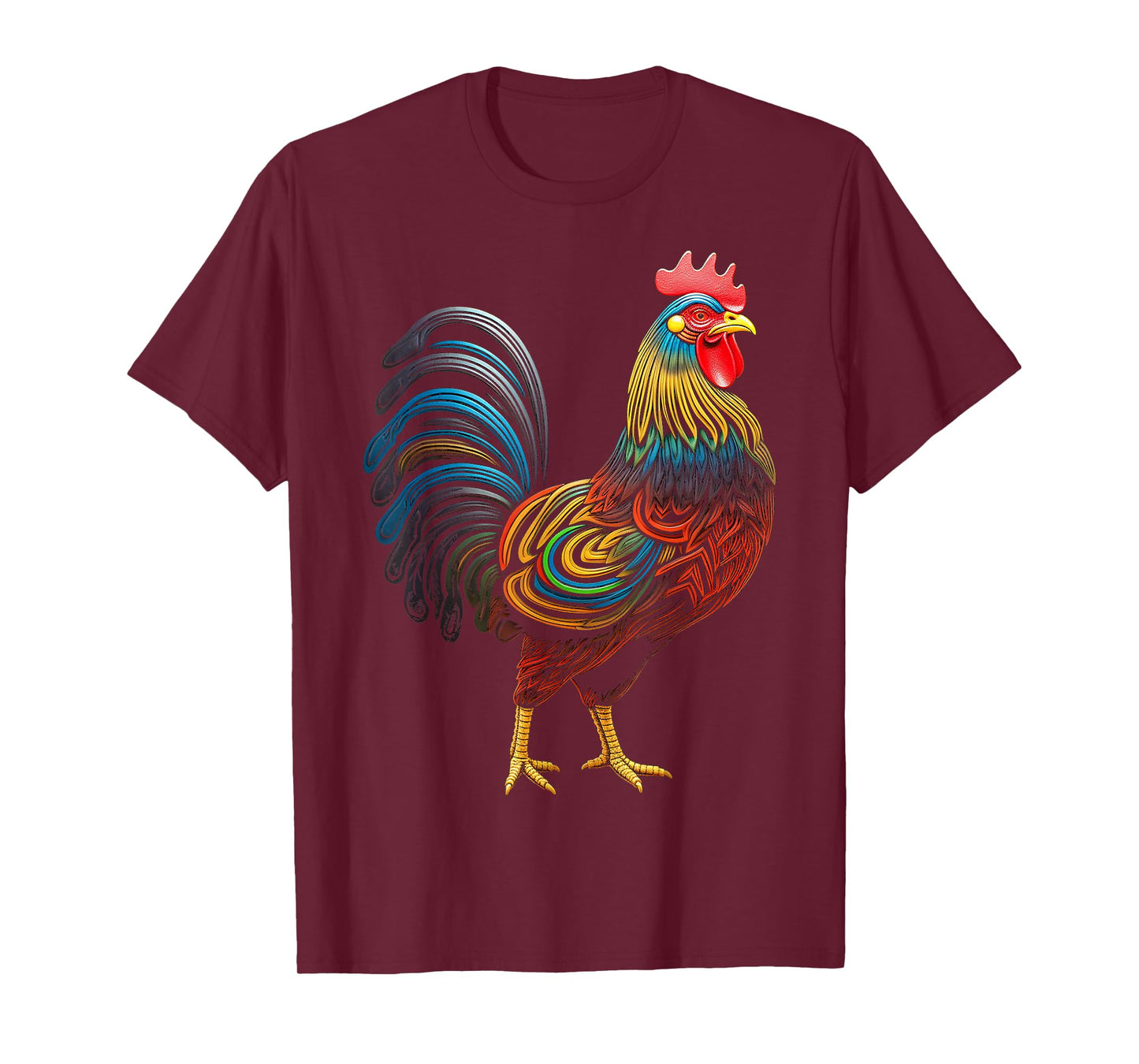Chicken Abstract Colorful Art Animal Graphic Chicken T-Shirt
