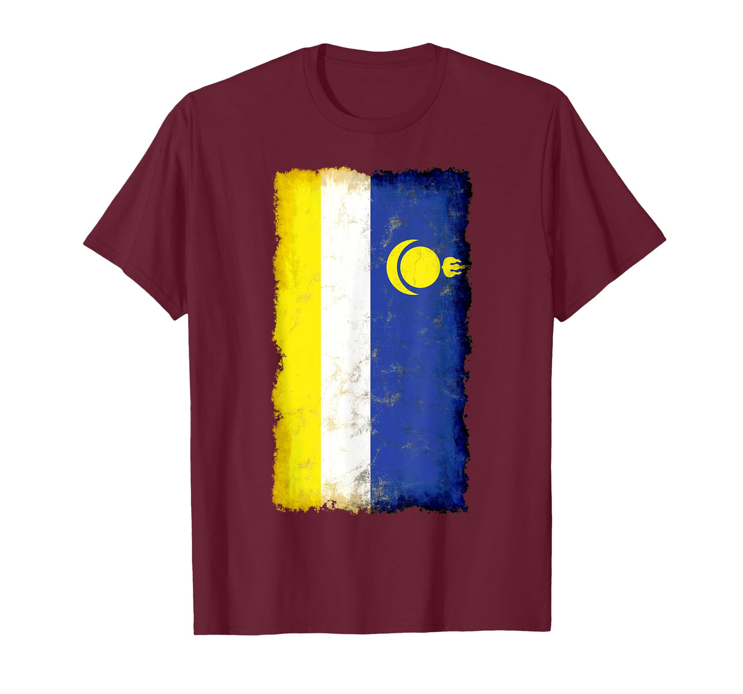 Distressed Buryatia Flag, National Pride Grunge Style T-Shirt