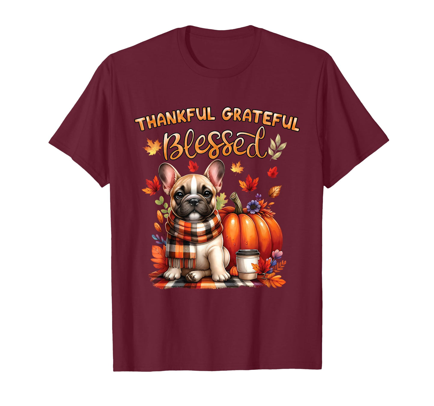 French Bulldog Lovers Pumpkin spice Happy Fall Y'all Autumn T-Shirt