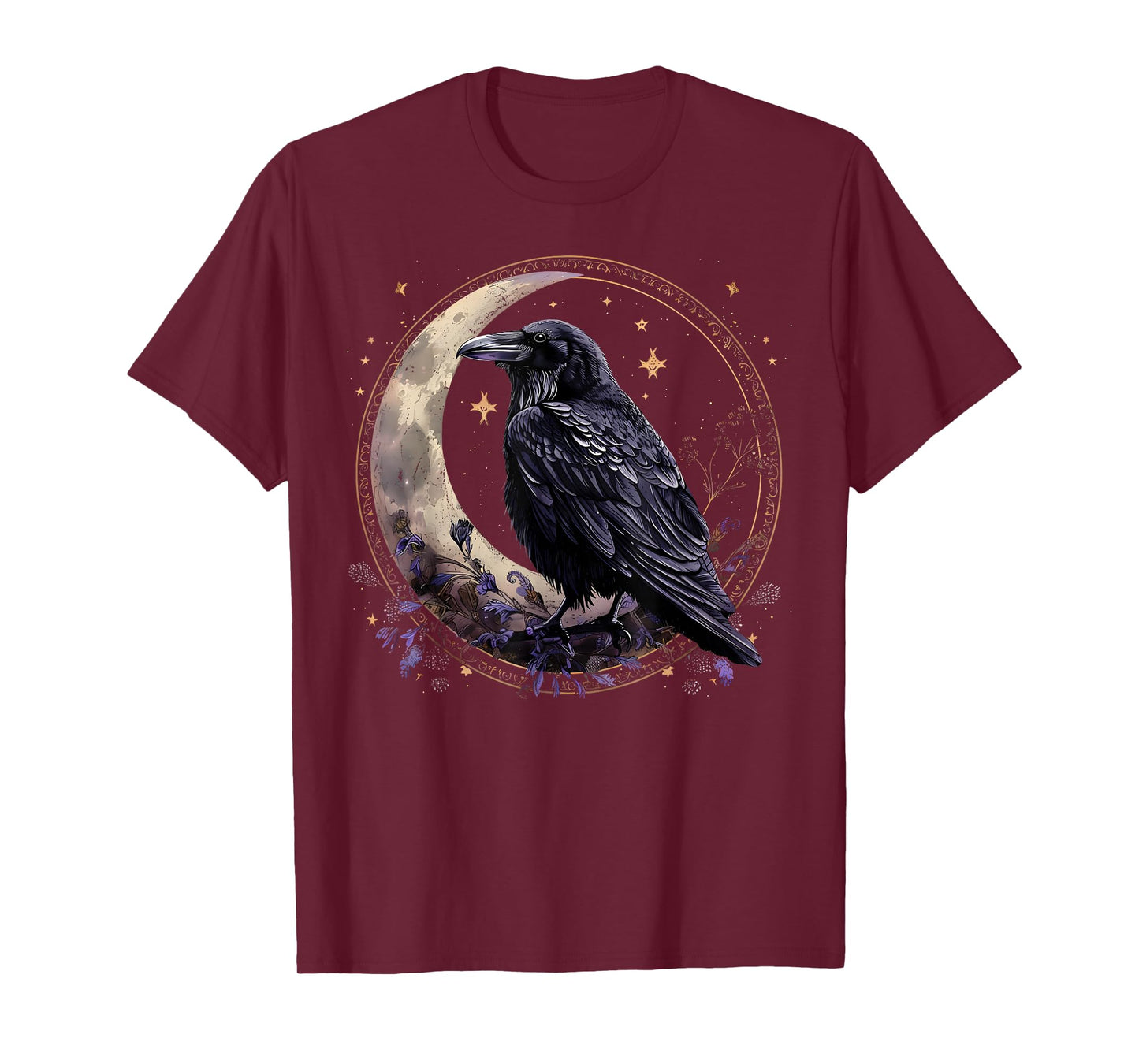 Whimsigoth Raven Moon Gothic Raven Dark Mystical Bird Nature T-Shirt