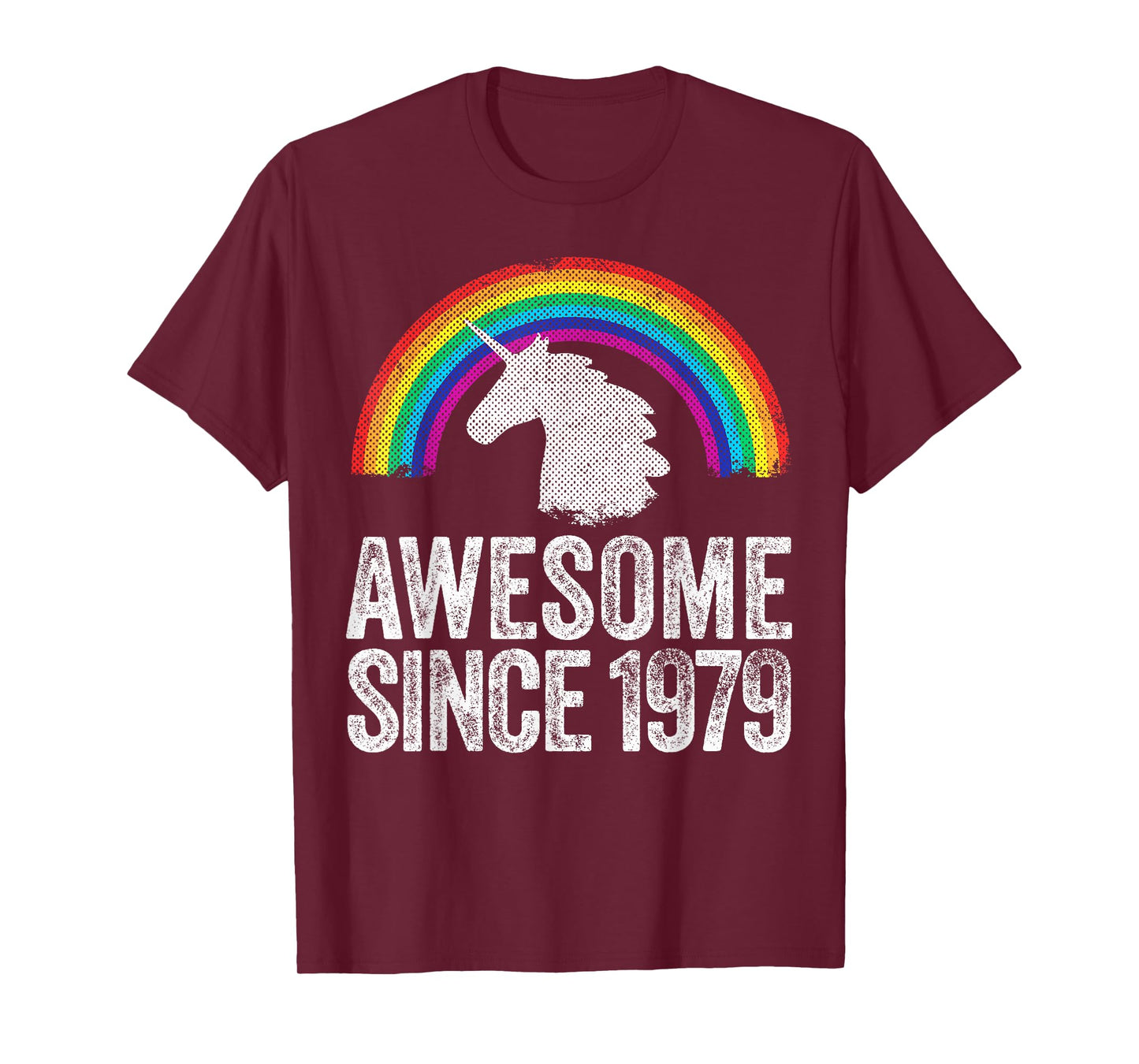 1979 45th Birthday Gift Unicorn Rainbow 45 Years Old Women T-Shirt