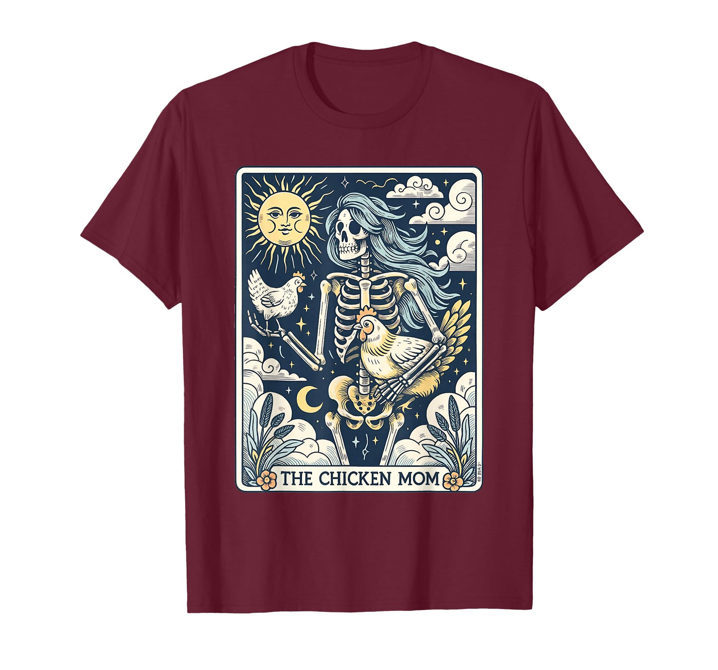 The Chicken Mom Skeleton Tarot Card T-Shirt