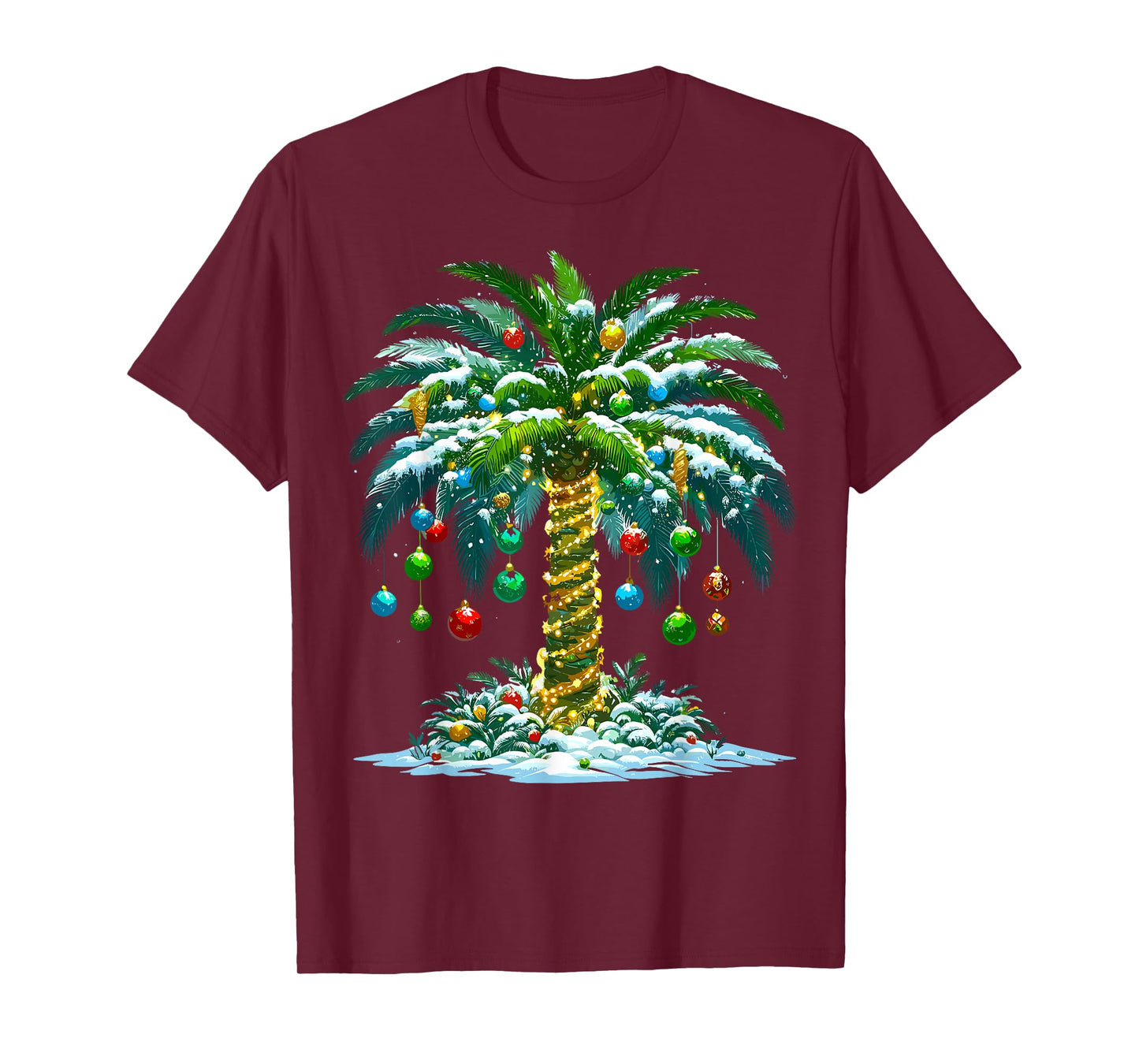 Christmas Palm Tree Hawaiian Tropical Xmas T-Shirt