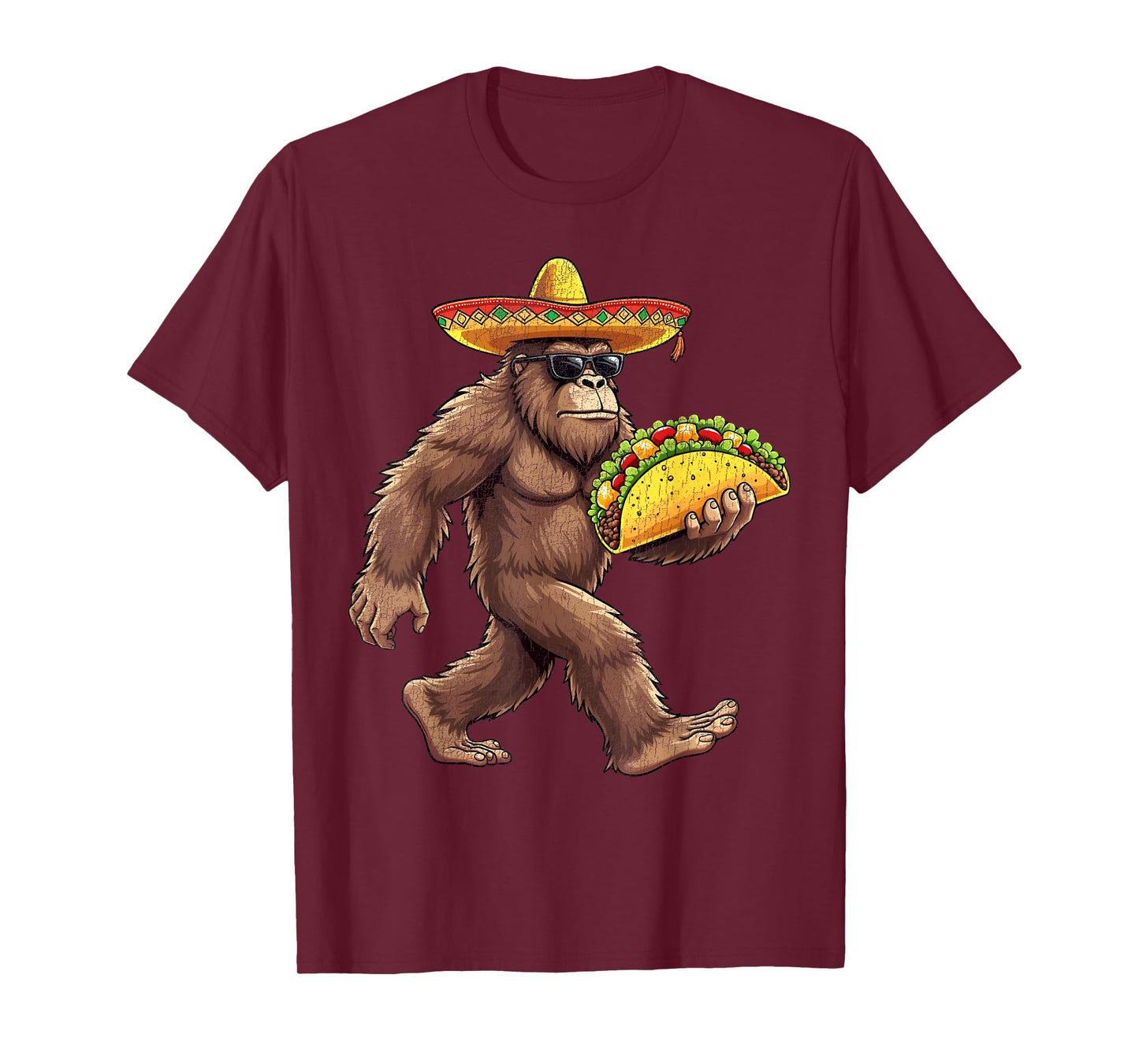 Bigfoot Carrying Taco Cinco de Mayo Sasquatch Boys Men T-Shirt
