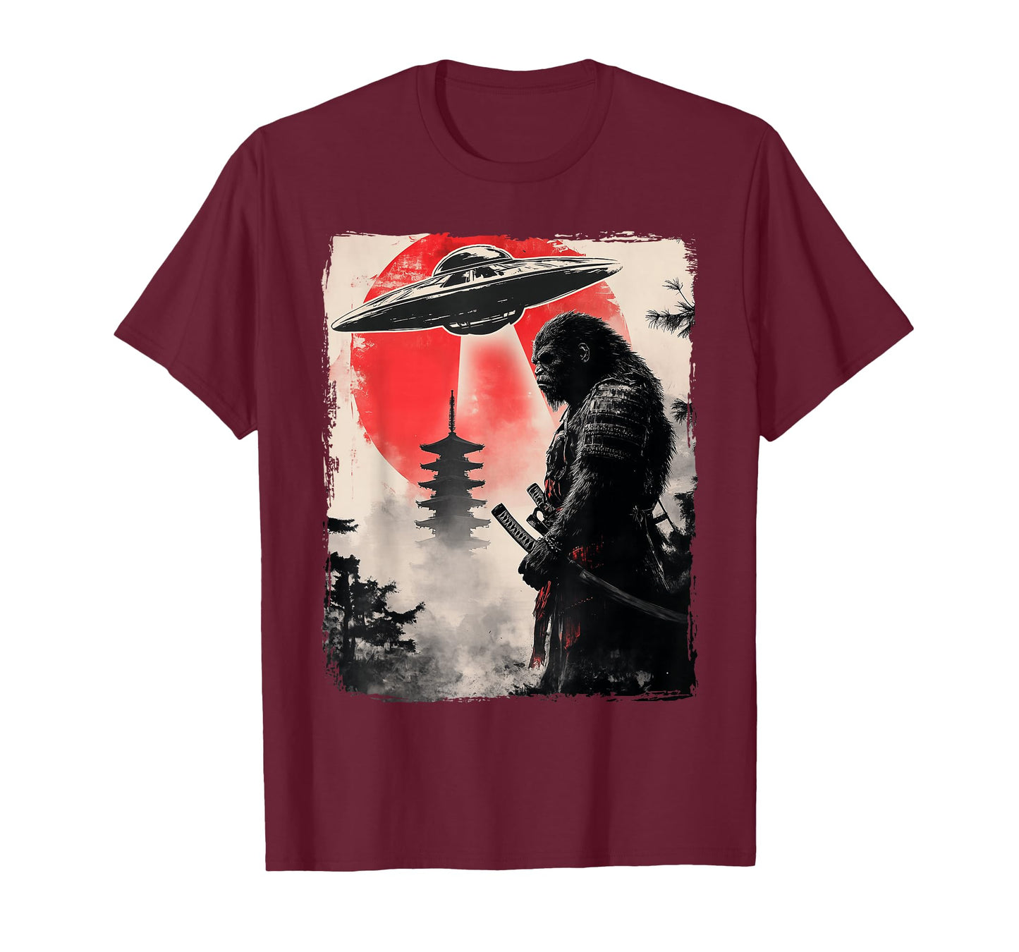 Bigfoot Samurai UFO Japan T-Shirt