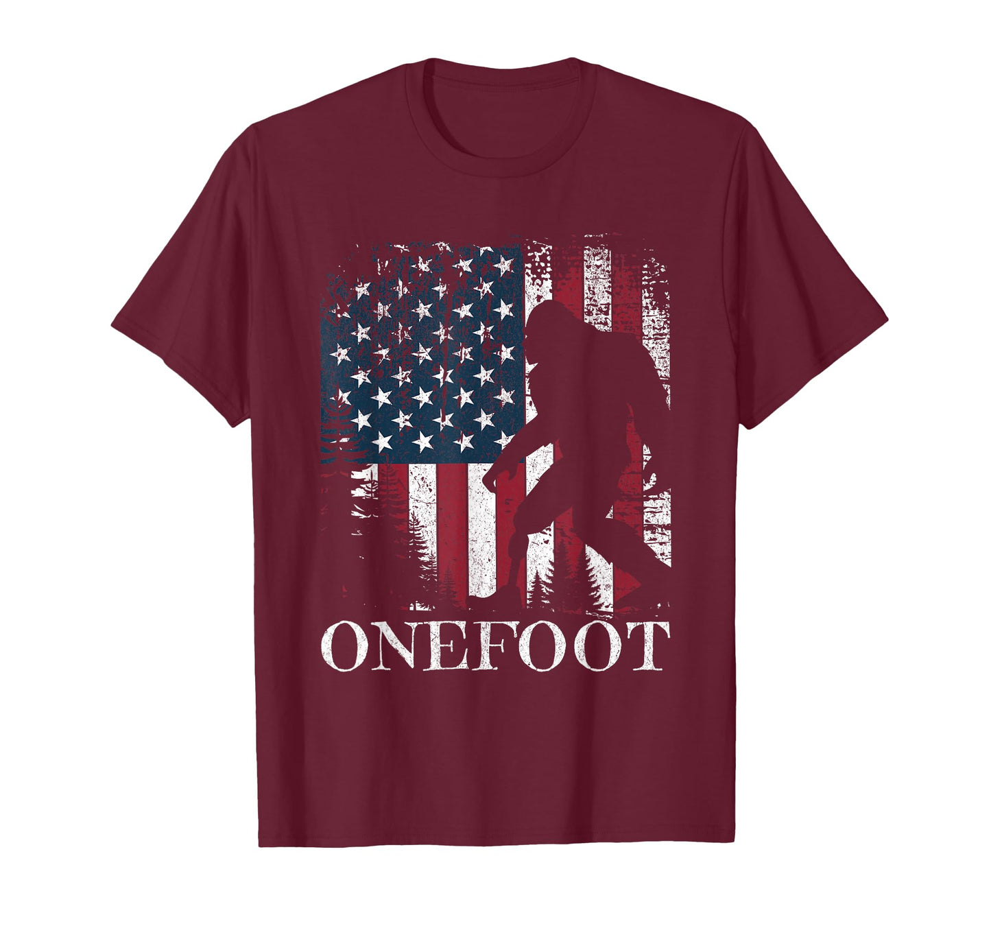 Onefoot Leg Amputee Recovery Bigfoot Funny Vintage Sasquatch T-Shirt