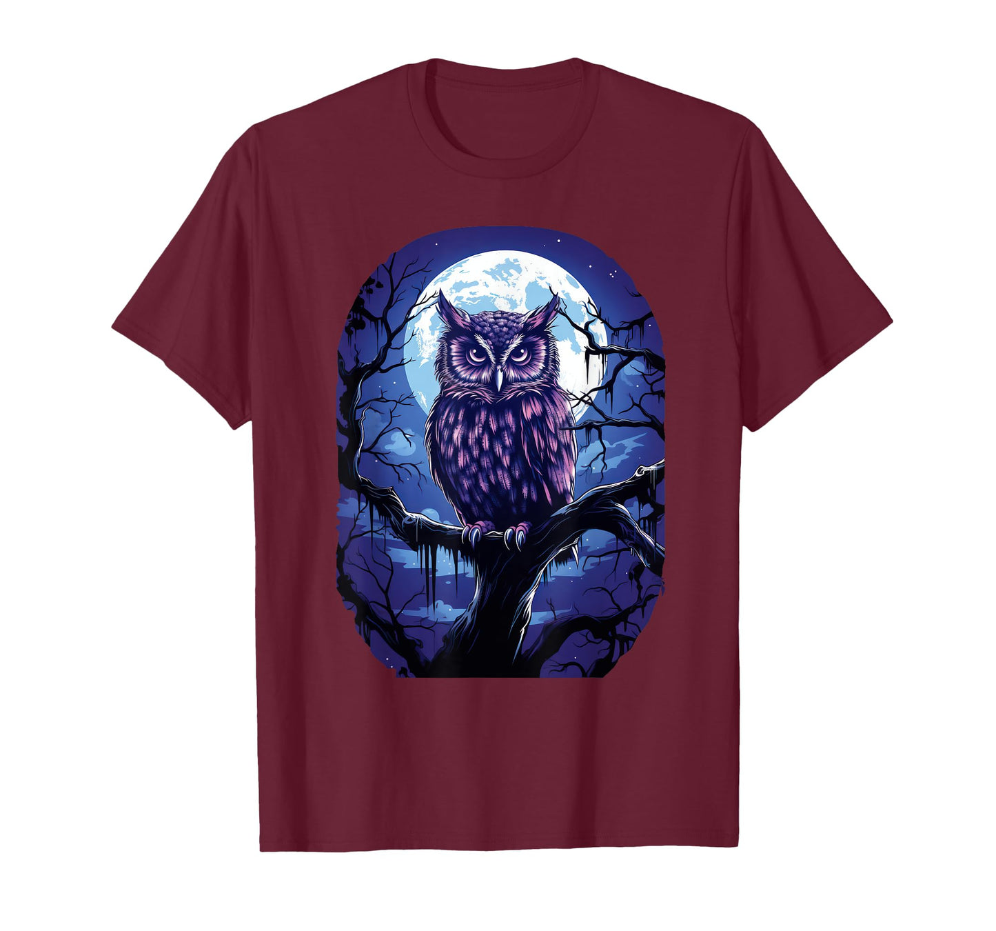 Owl Moon Graphic Women Men Girls Boys T-Shirt