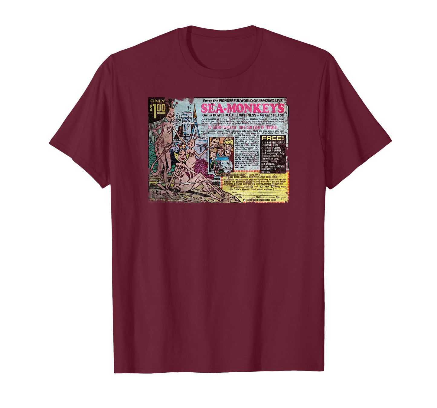 Retro Sea Monkeys Comic Book Ad Graphic T-Shirt T-Shirt