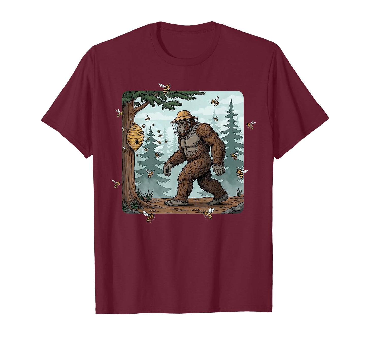 Sasquatch Beekeeper Bigfoot Honeybee Apiary Bees Beekeeping T-Shirt