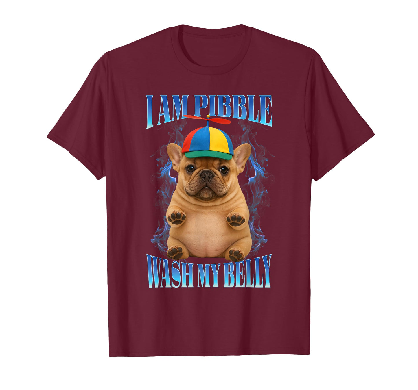 I am Pibble Wash My Belly Funny Pit Bull Dog Meme T-Shirt