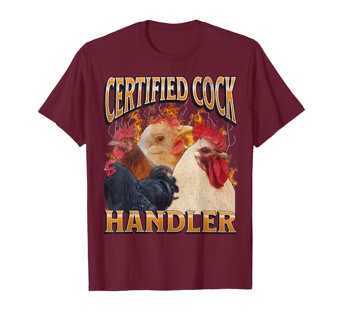 Certified Cock Handler Funny Offensive Adult Humor Bootleg T-Shirt