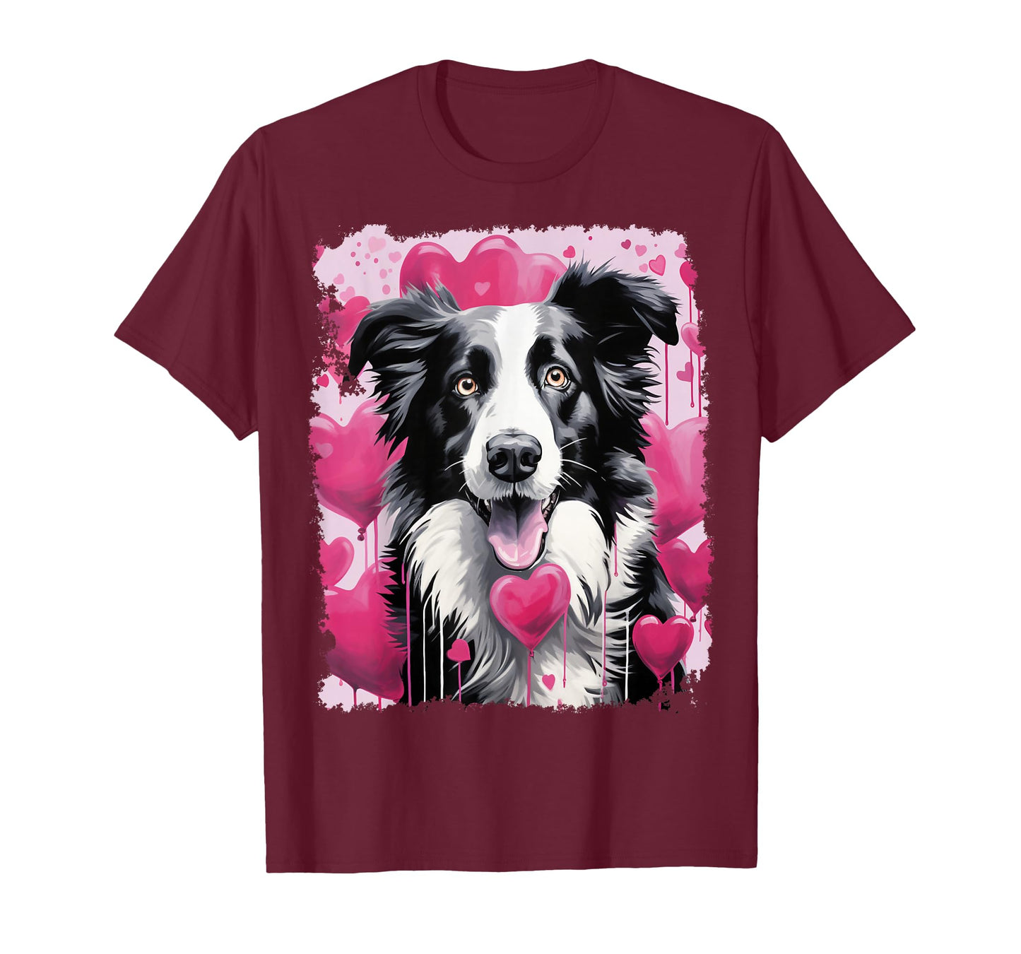 Pop Art Dog Cute Border Collie T-Shirt