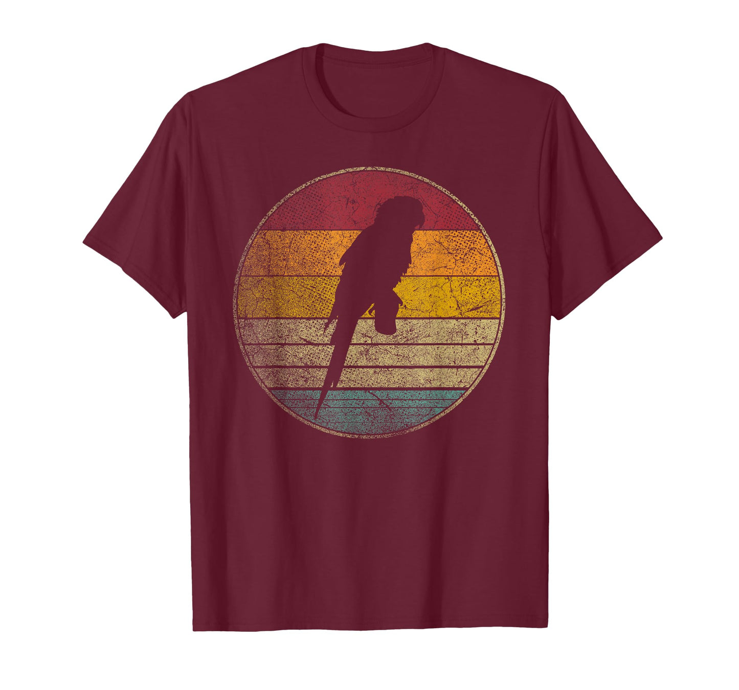 Parrot Bird Vintage Distressed Retro Style Silhouette 70s T-Shirt