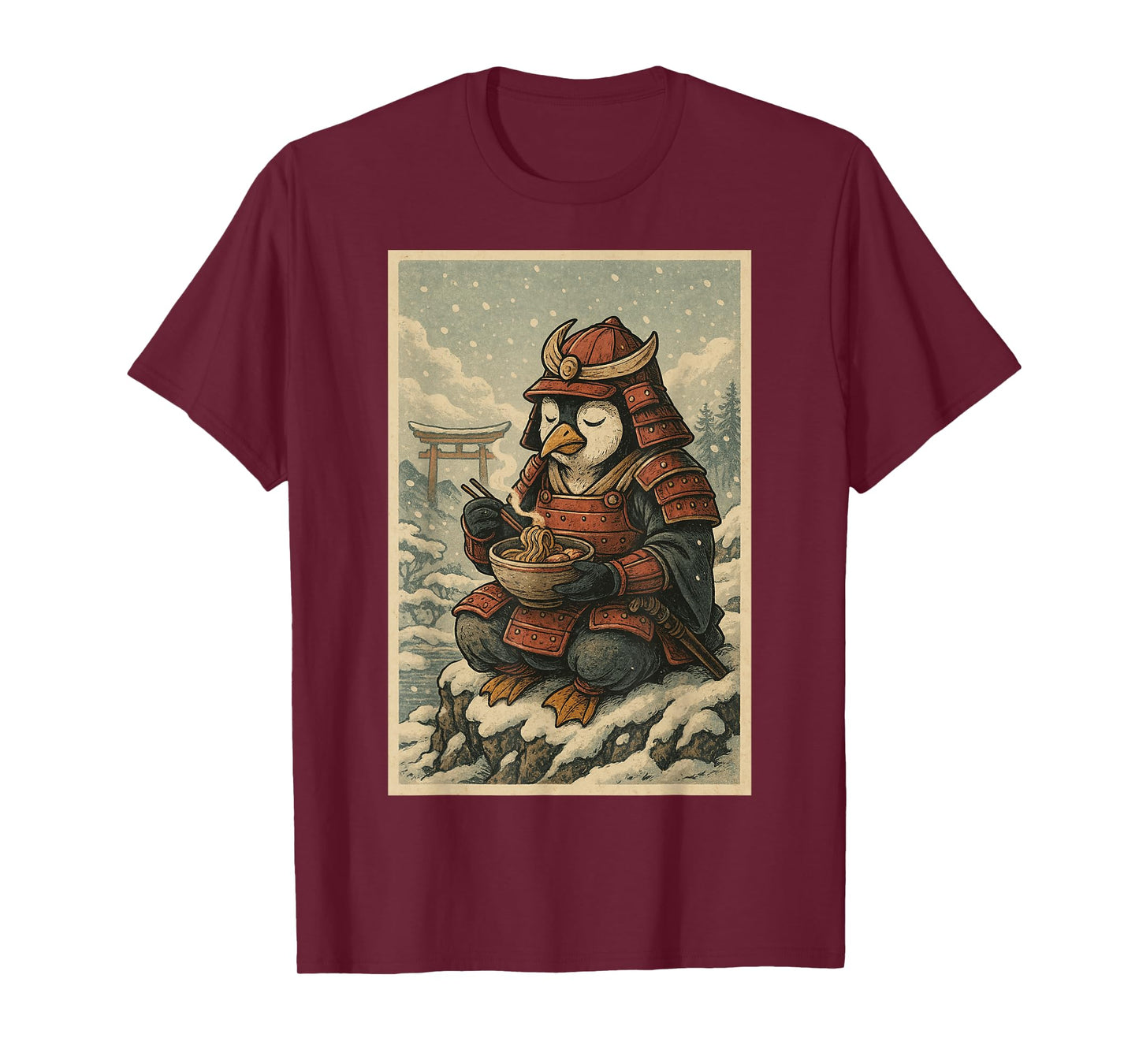 Samurai Penguin Ramen Japanese for Boys Men Women Kids T-Shirt