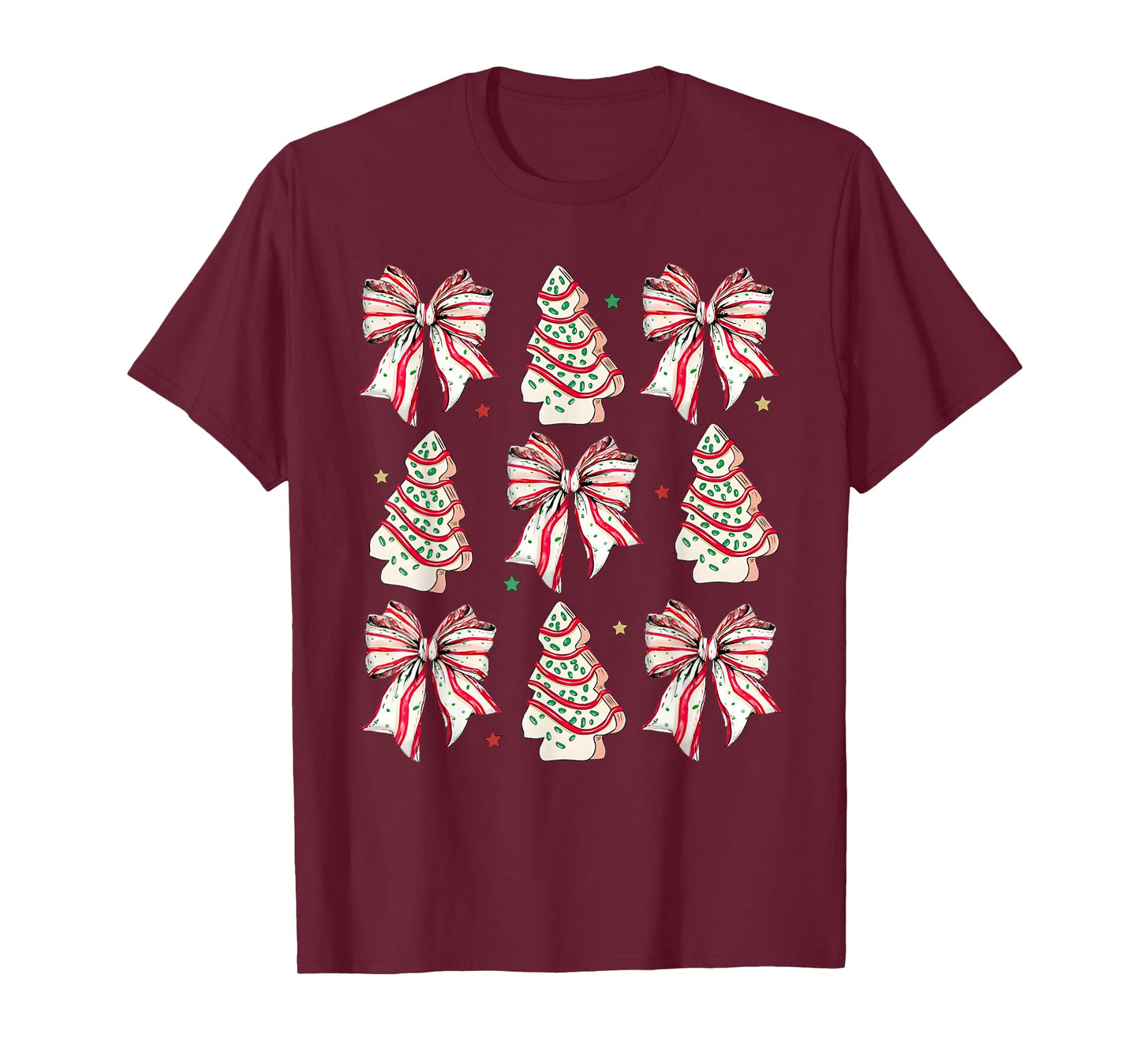Coquette Bow Christmas Debbie Becky Jen Cake Lovers Girls T-Shirt