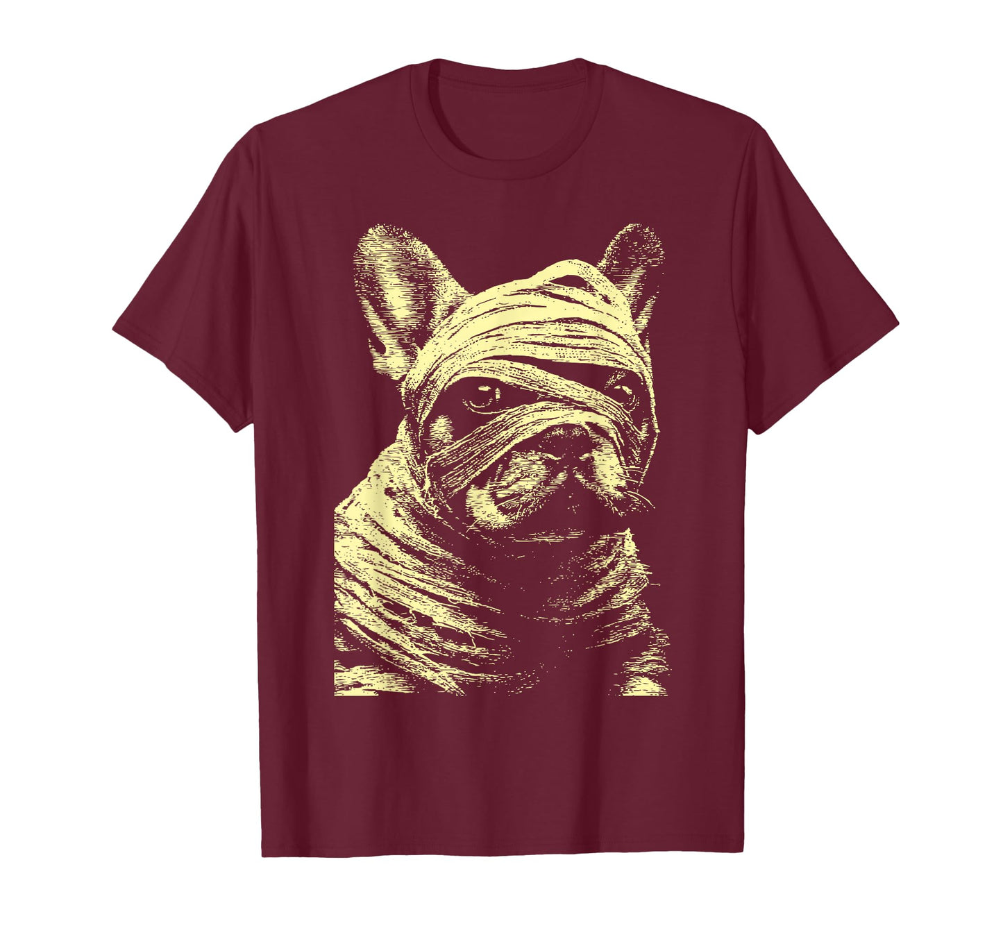 Creepy French Bulldog Halloween Costume Spooky Mummy Dog T-Shirt