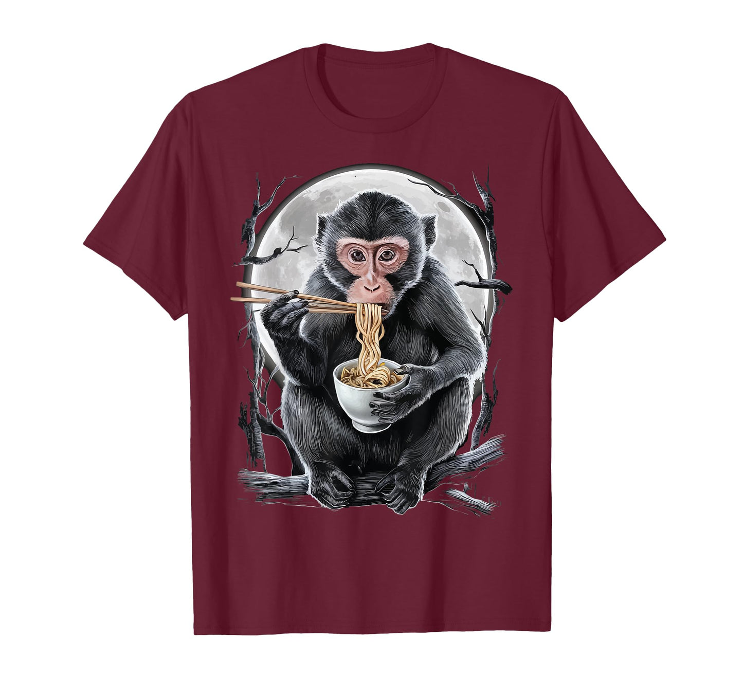 Monkey Eating Ramen T-Shirt