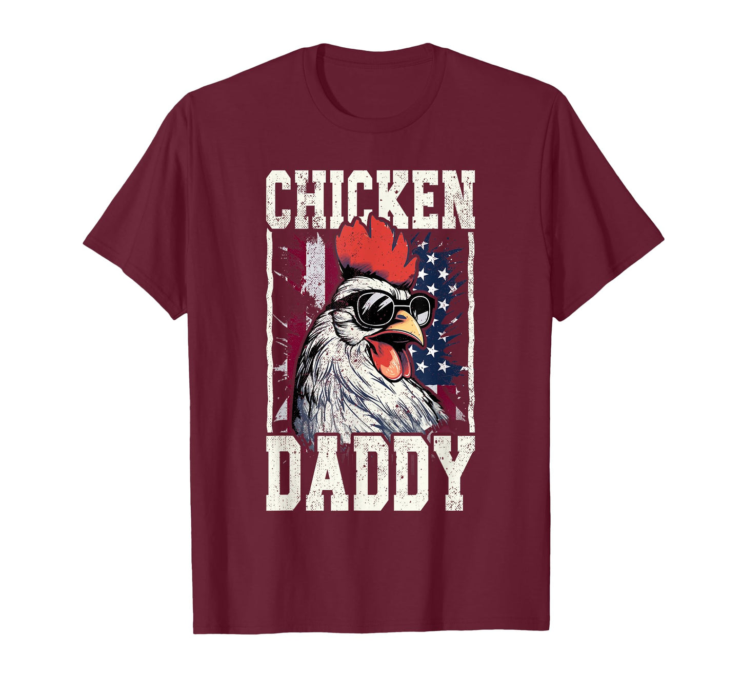 Patriotic Chicken Daddy - Chicken coop American rooster T-Shirt