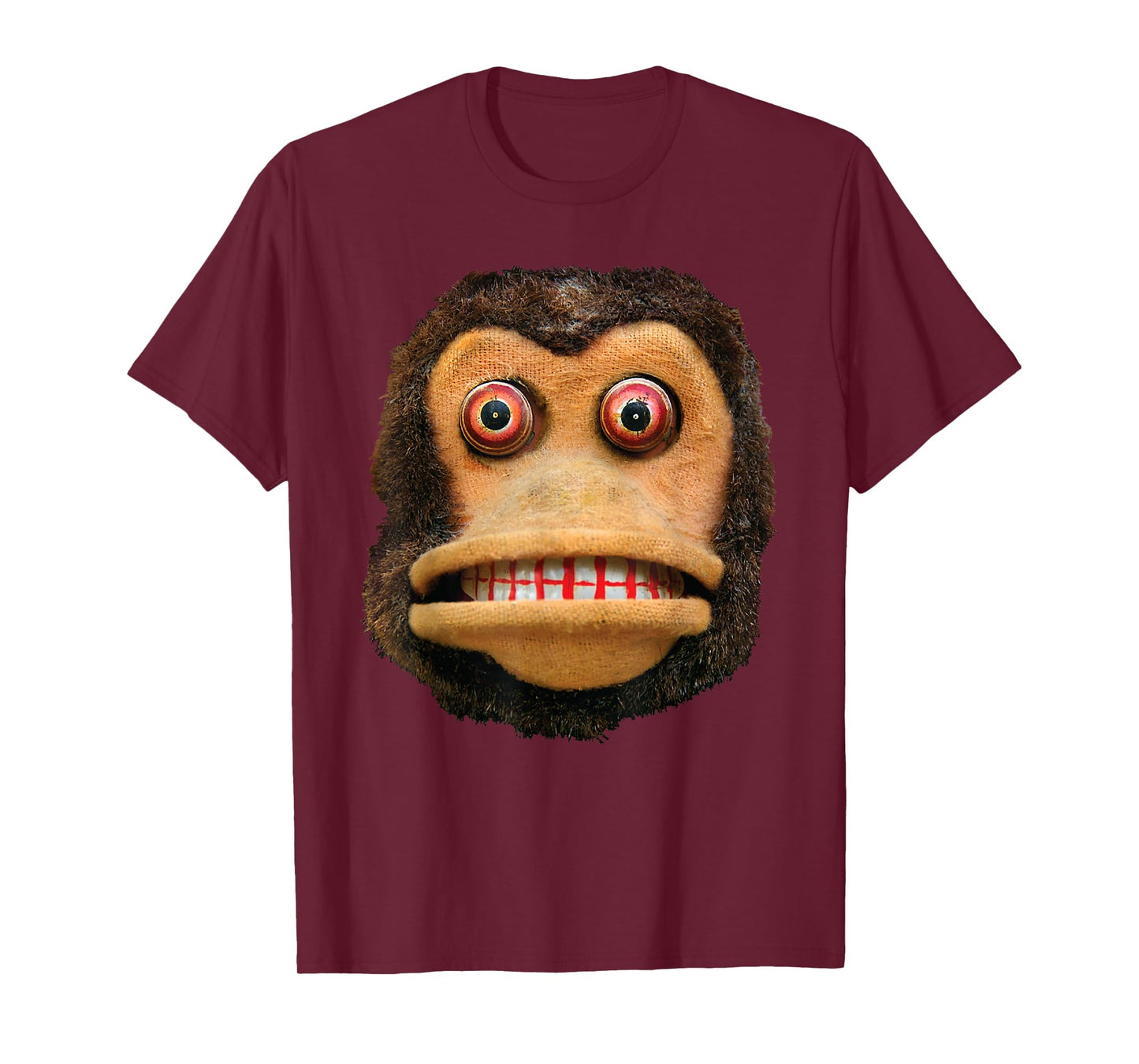 Big Buggy Eyed Monkey Face Cymbal Playing Toy Animal T-Shirt